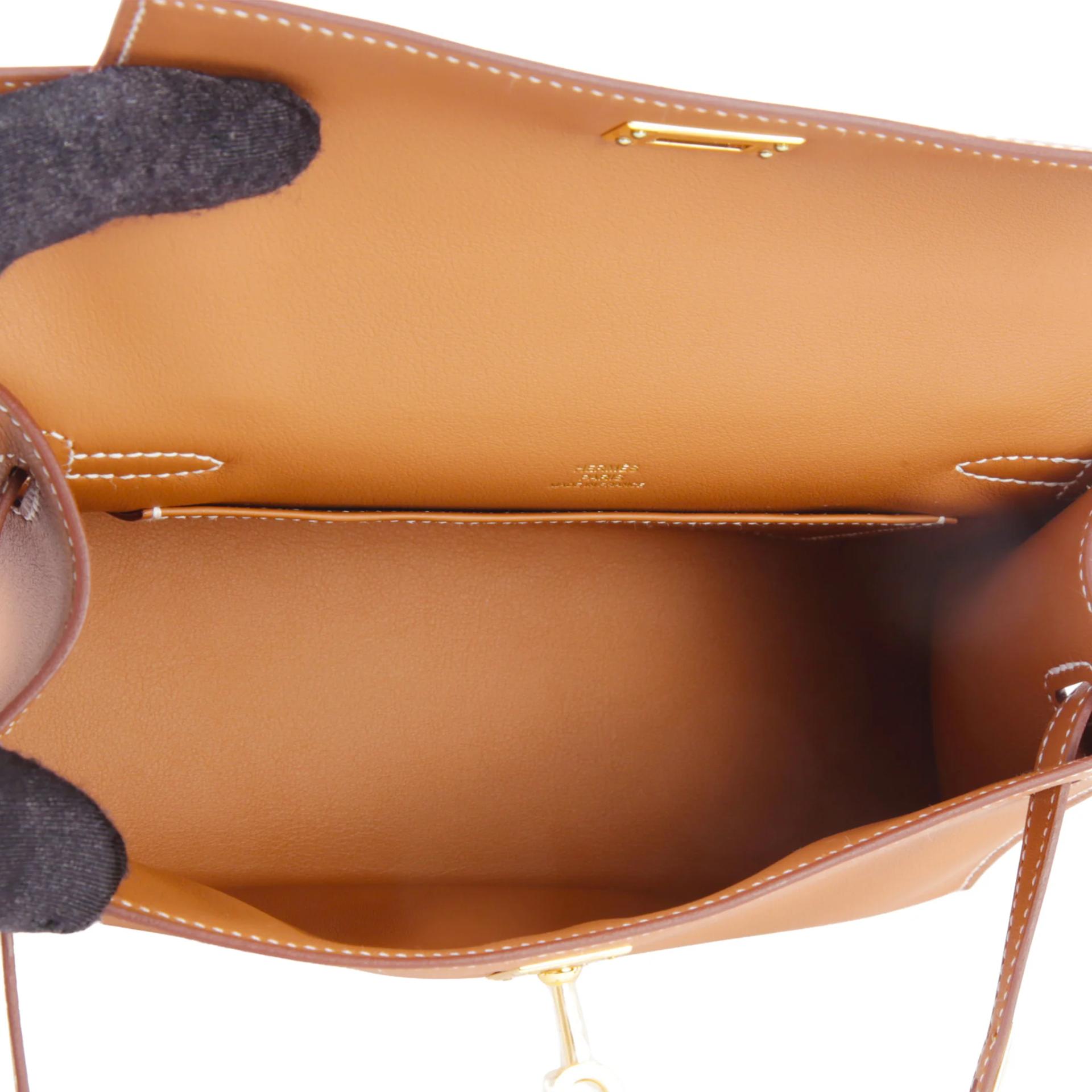 Brand New ( Rank N ) HERMÈS Kelly Pochette Gold (37) Swift Gold hardware G (2026) - 11