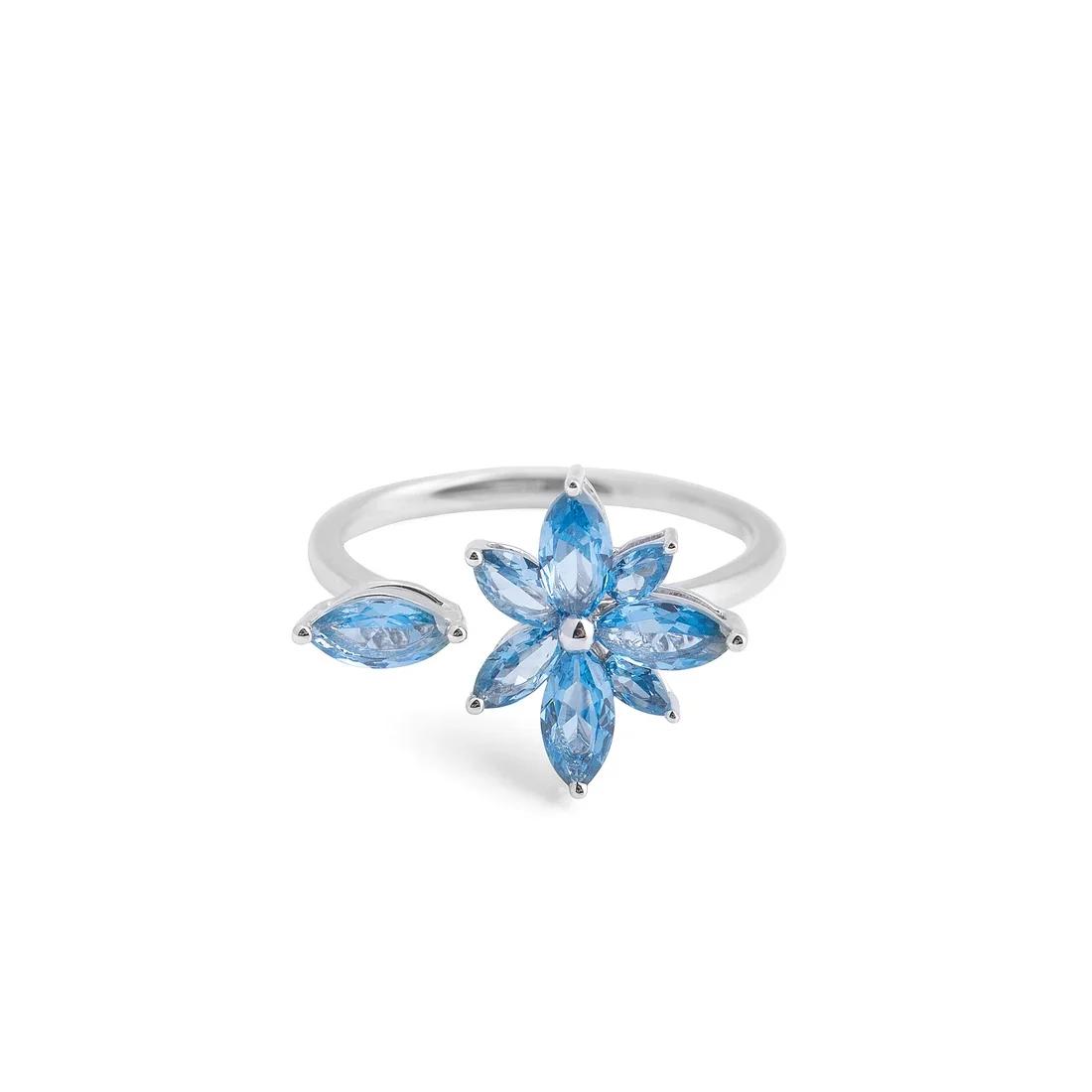 Brand New ( Rank N ) Mira Lumière Star 18K Lab-Grown Spinel Ring 18K White Gold - 3