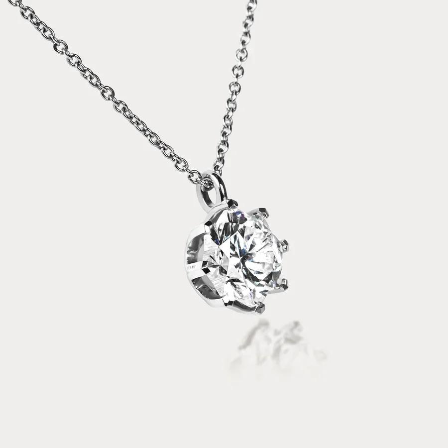 Brand New ( Rank N ) Mira The MIRA 18K Lab-Grown Diamond Necklace 18K White Gold - 3