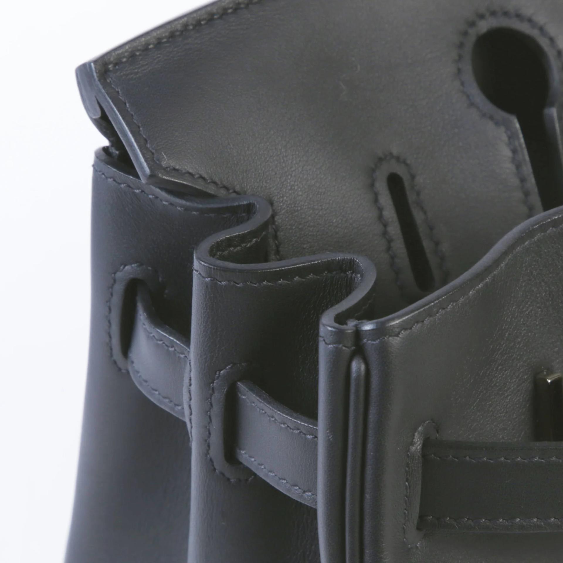 Very Good ( Rank A) HERMÈS Limited Edition Birkin 30 Colormatic Noir (89) Swift Palladium hardware K (2025) - 12