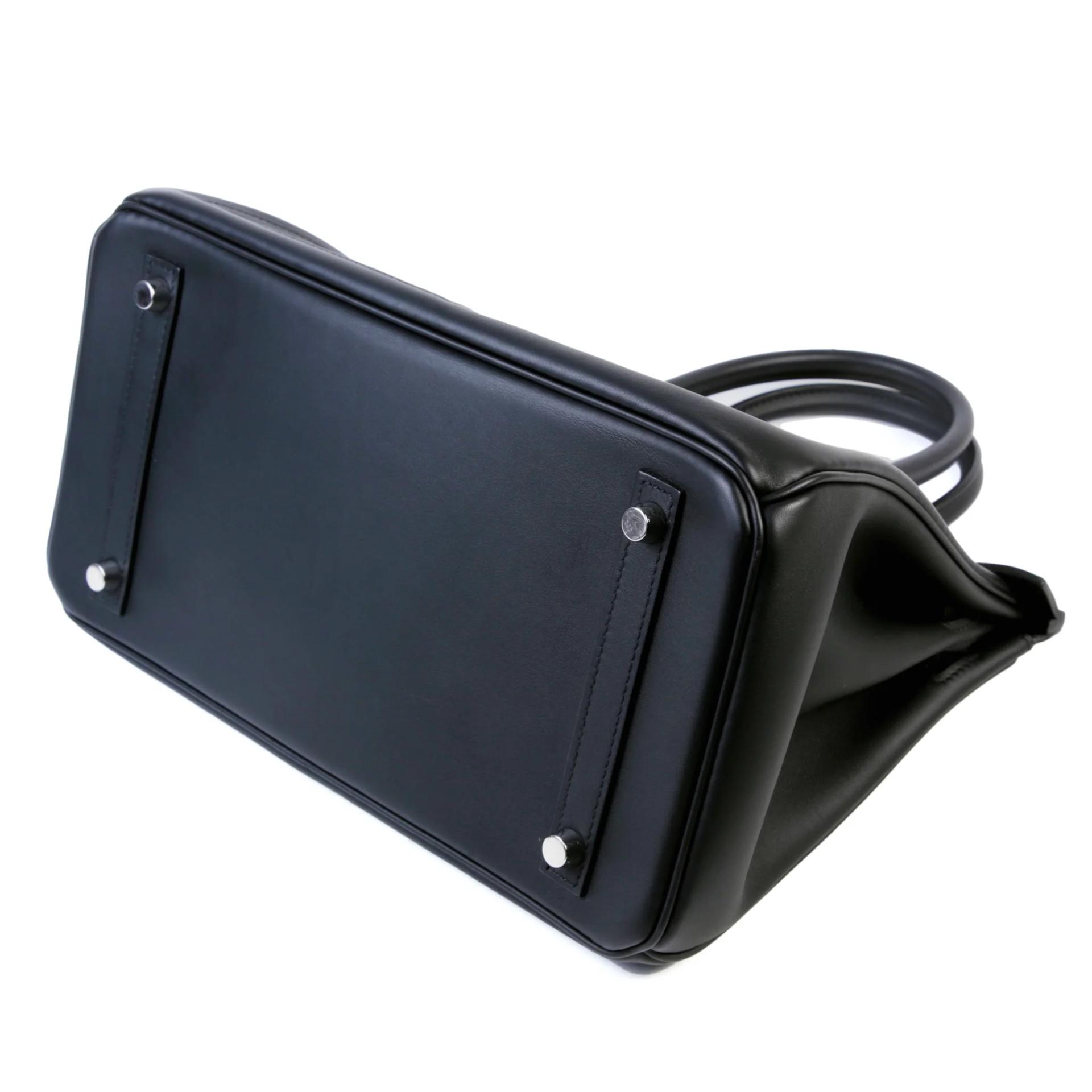 Very Good ( Rank A) HERMÈS Limited Edition Birkin 30 Colormatic Noir (89) Swift Palladium hardware K (2025) - 5