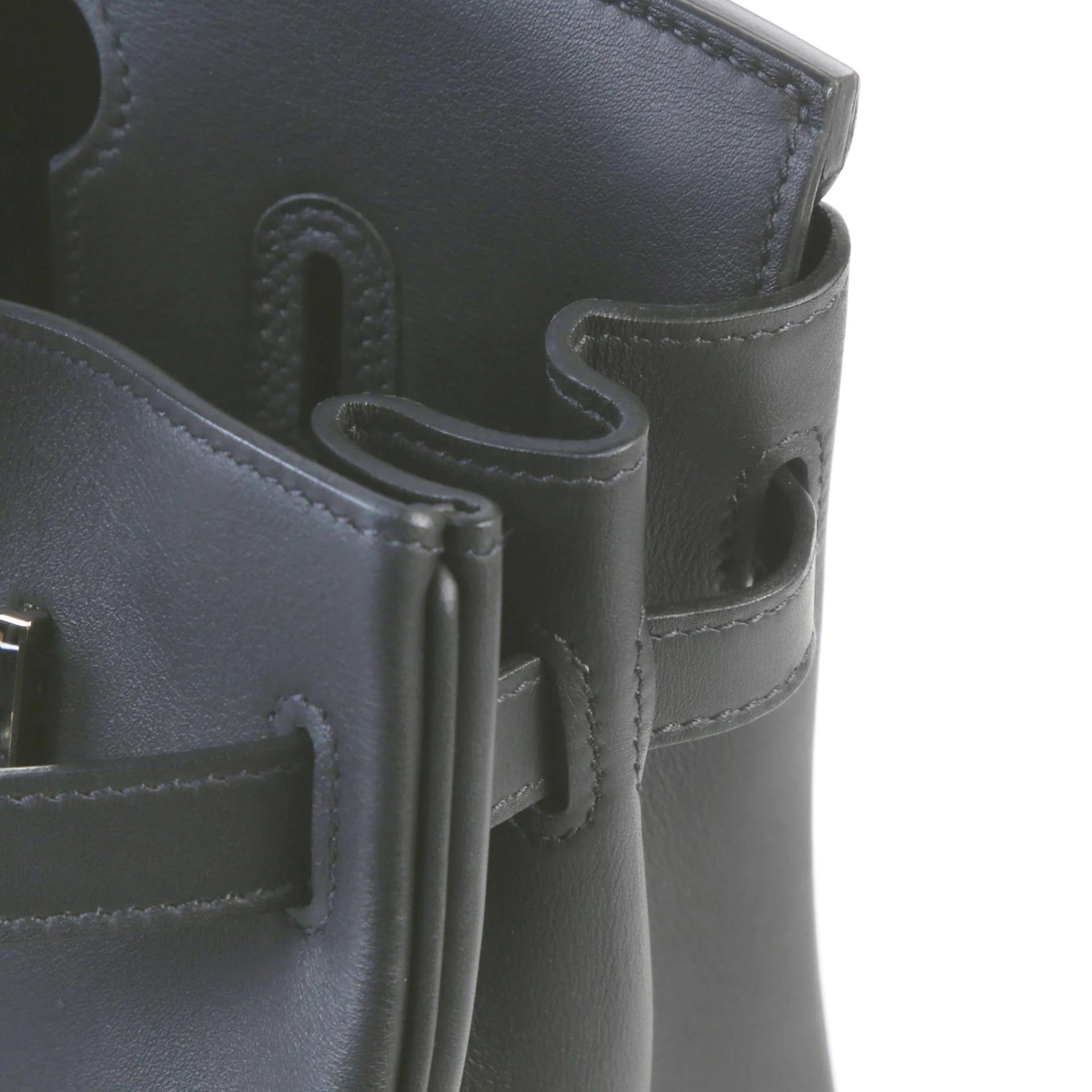 Very Good ( Rank A) HERMÈS Limited Edition Birkin 30 Colormatic Noir (89) Swift Palladium hardware K (2025) - 11