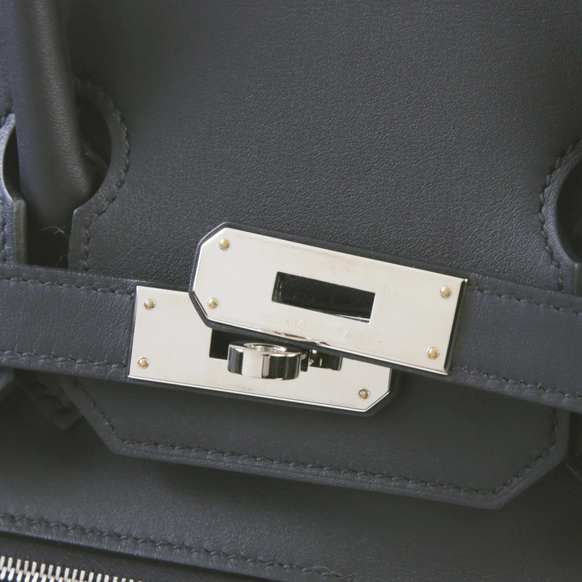 Very Good ( Rank A) HERMÈS Limited Edition Birkin 30 Colormatic Noir (89) Swift Palladium hardware K (2025) - 8