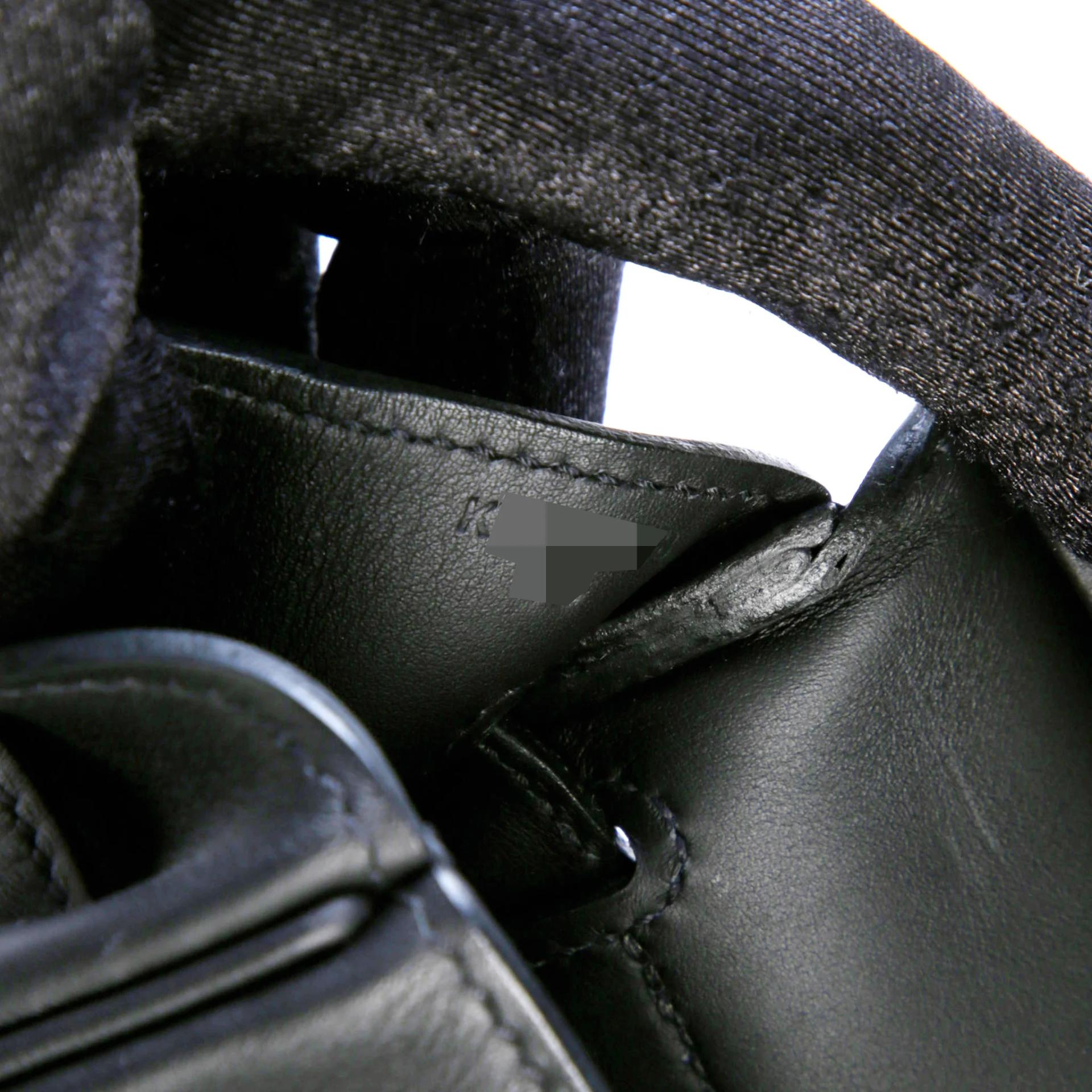 Very Good ( Rank A) HERMÈS Limited Edition Birkin 30 Colormatic Noir (89) Swift Palladium hardware K (2025) - 13