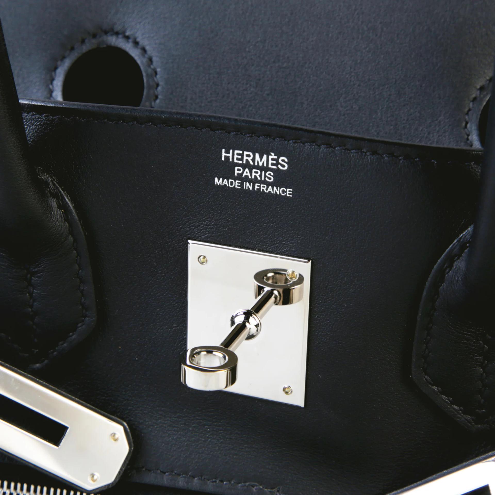 Very Good ( Rank A) HERMÈS Limited Edition Birkin 30 Colormatic Noir (89) Swift Palladium hardware K (2025) - 9