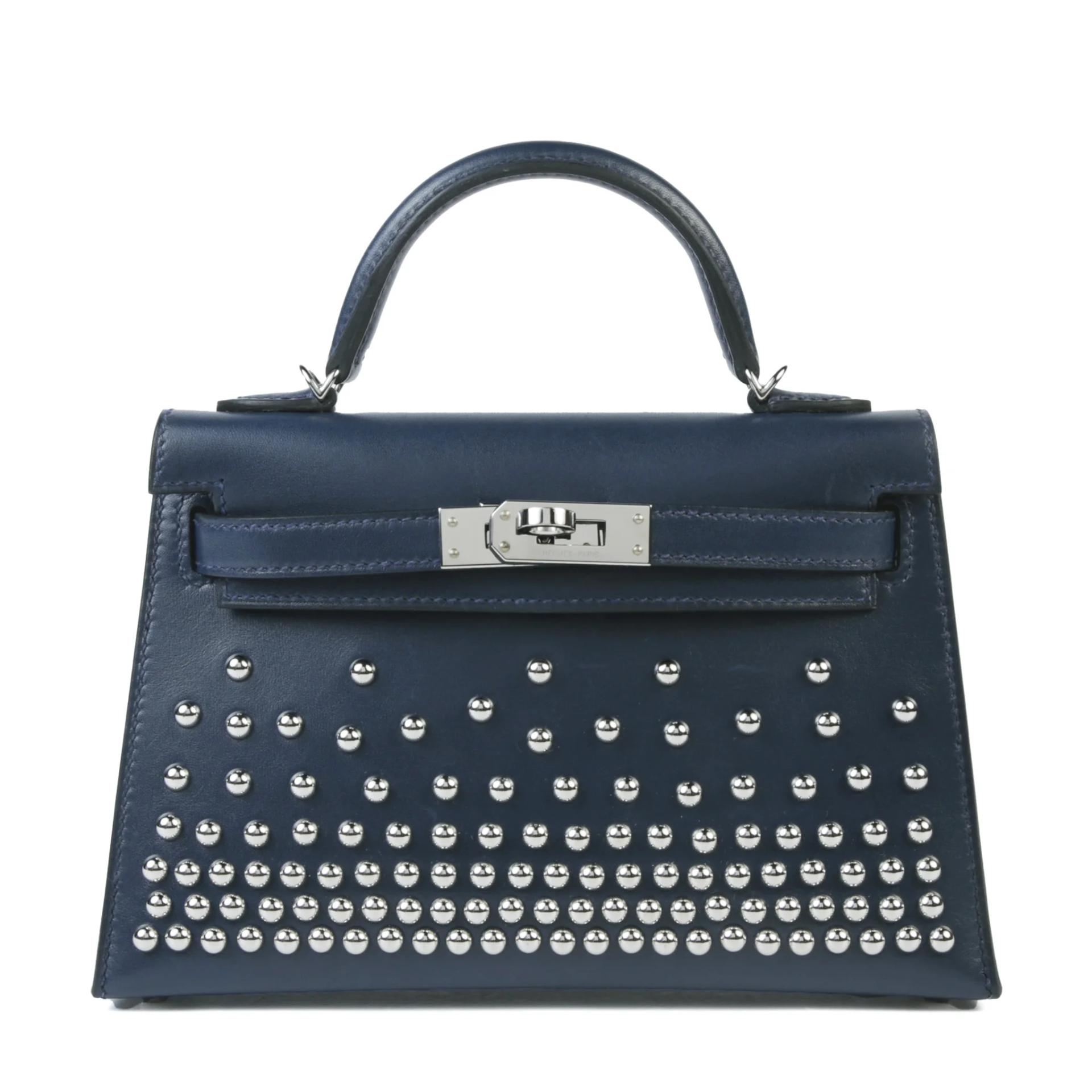 Mini Kelly II Cloute Studded Bleu Abysse (7K)