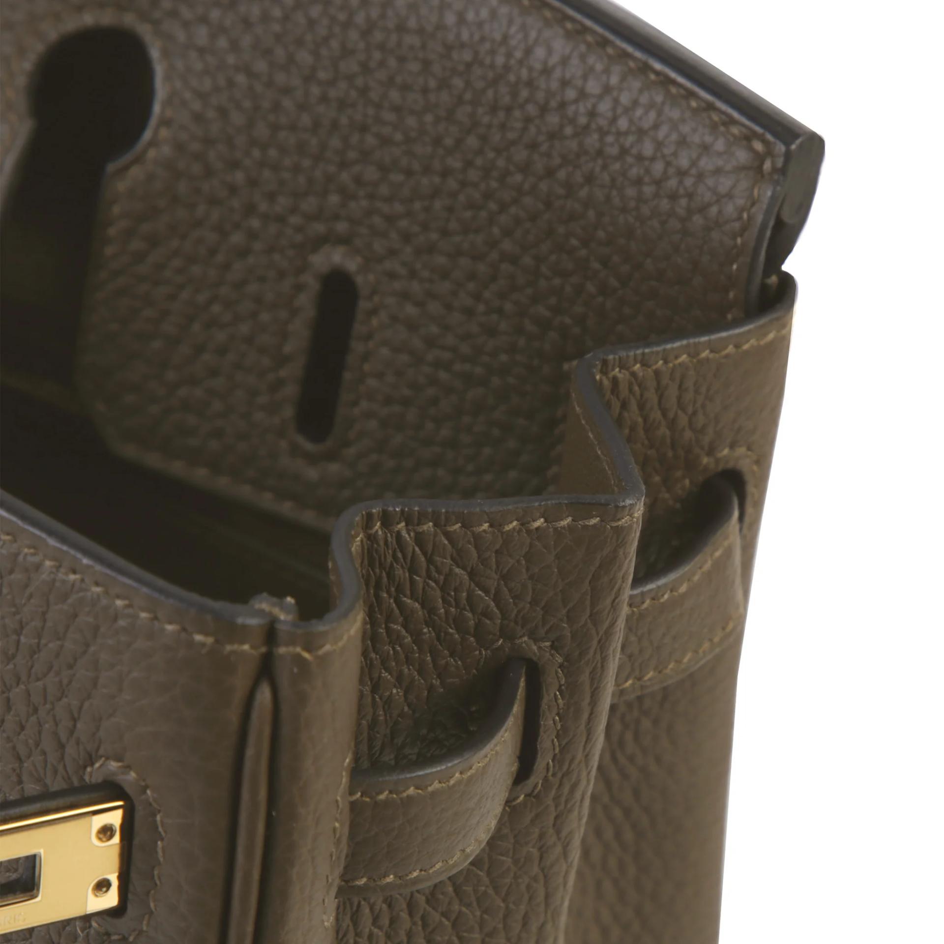 Brand New ( Rank N ) HERMÈS Birkin 25 Vert Loden (V8) Togo Permabrass hardware G (2026) - 11