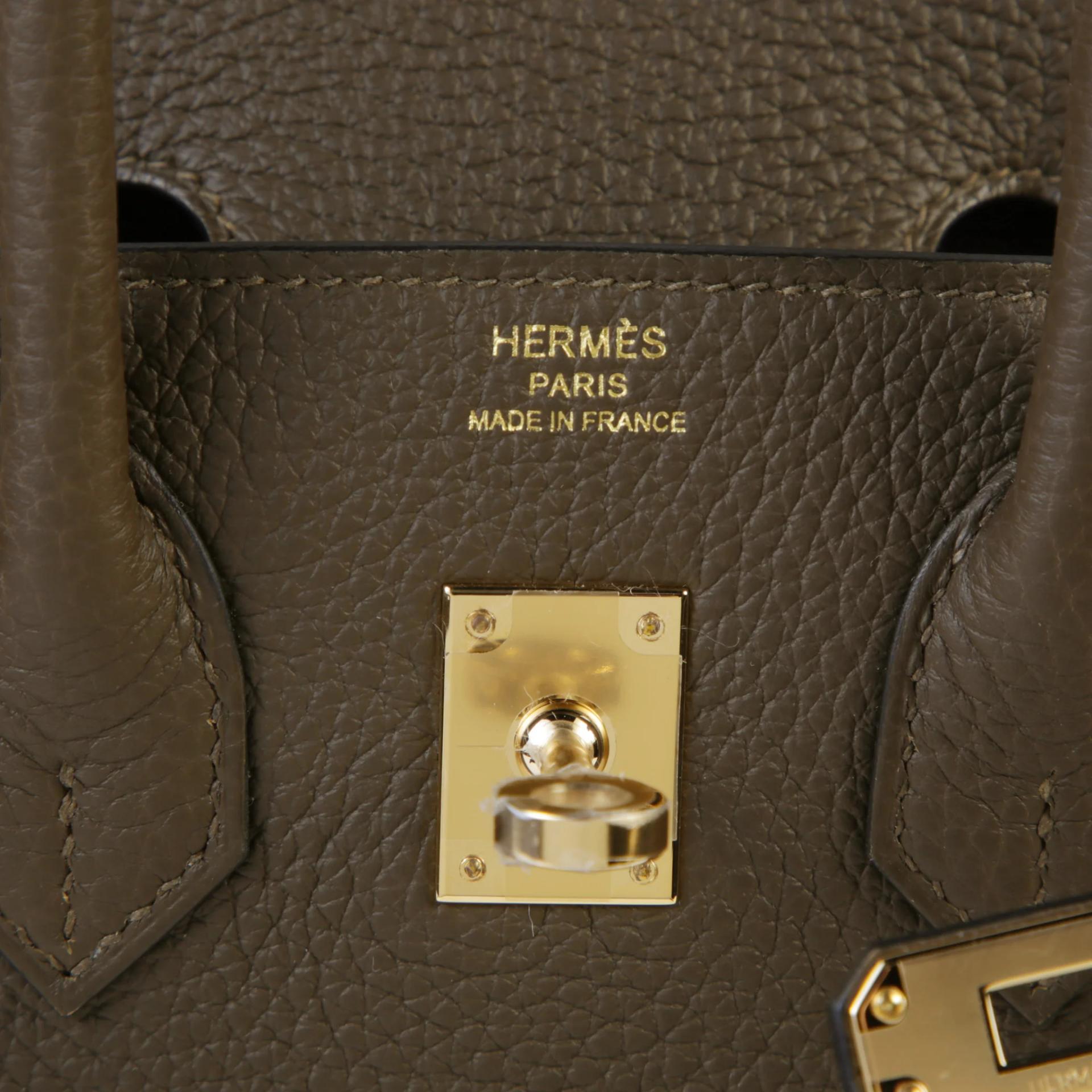 Brand New ( Rank N ) HERMÈS Birkin 25 Vert Loden (V8) Togo Permabrass hardware G (2026) - 9