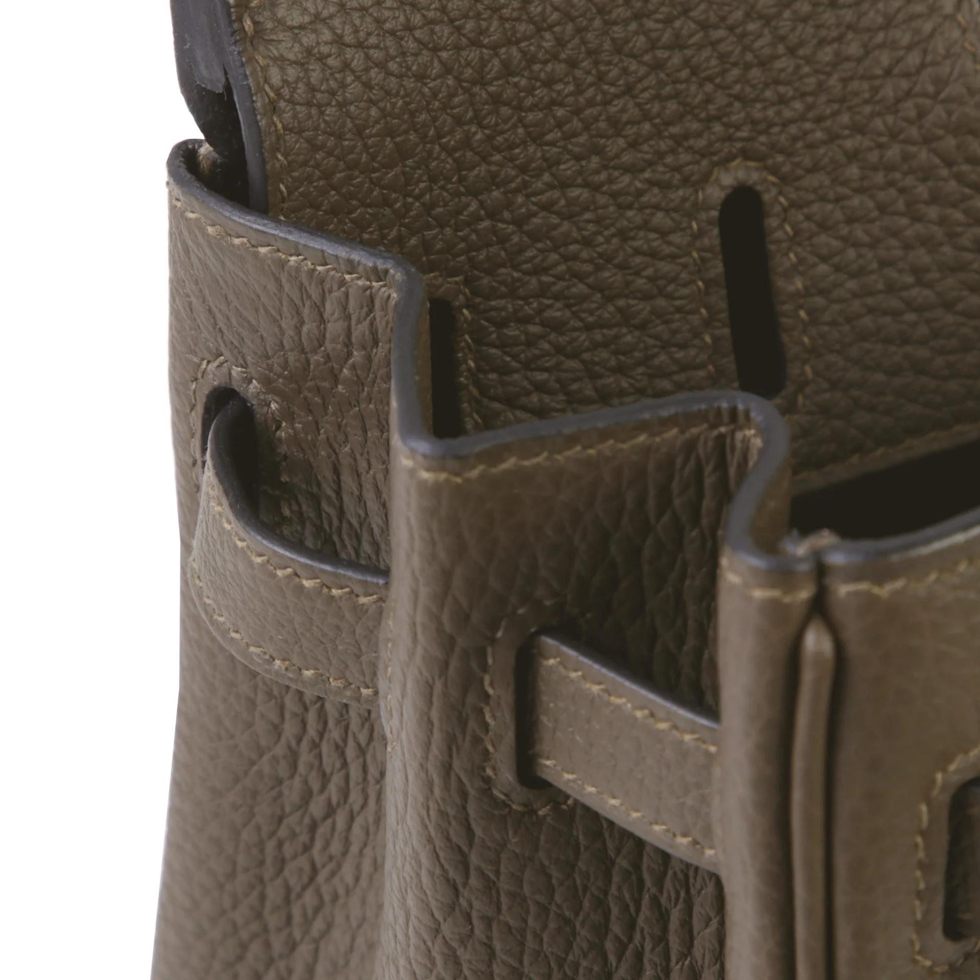 Brand New ( Rank N ) HERMÈS Birkin 25 Vert Loden (V8) Togo Permabrass hardware G (2026) - 12