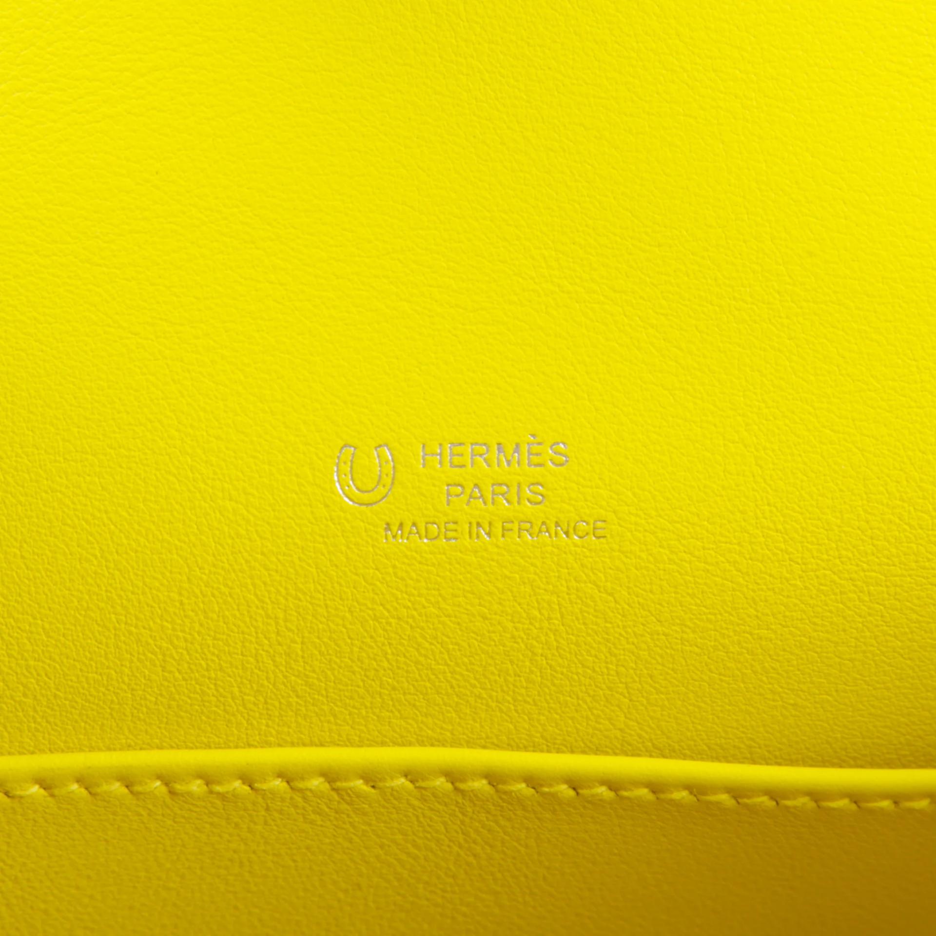 Brand New ( Rank N ) HERMÈS Special Order Kelly Pochette HSS Beton (8L) Lime (9R) Swift Palladium hardware K (2025) - 10