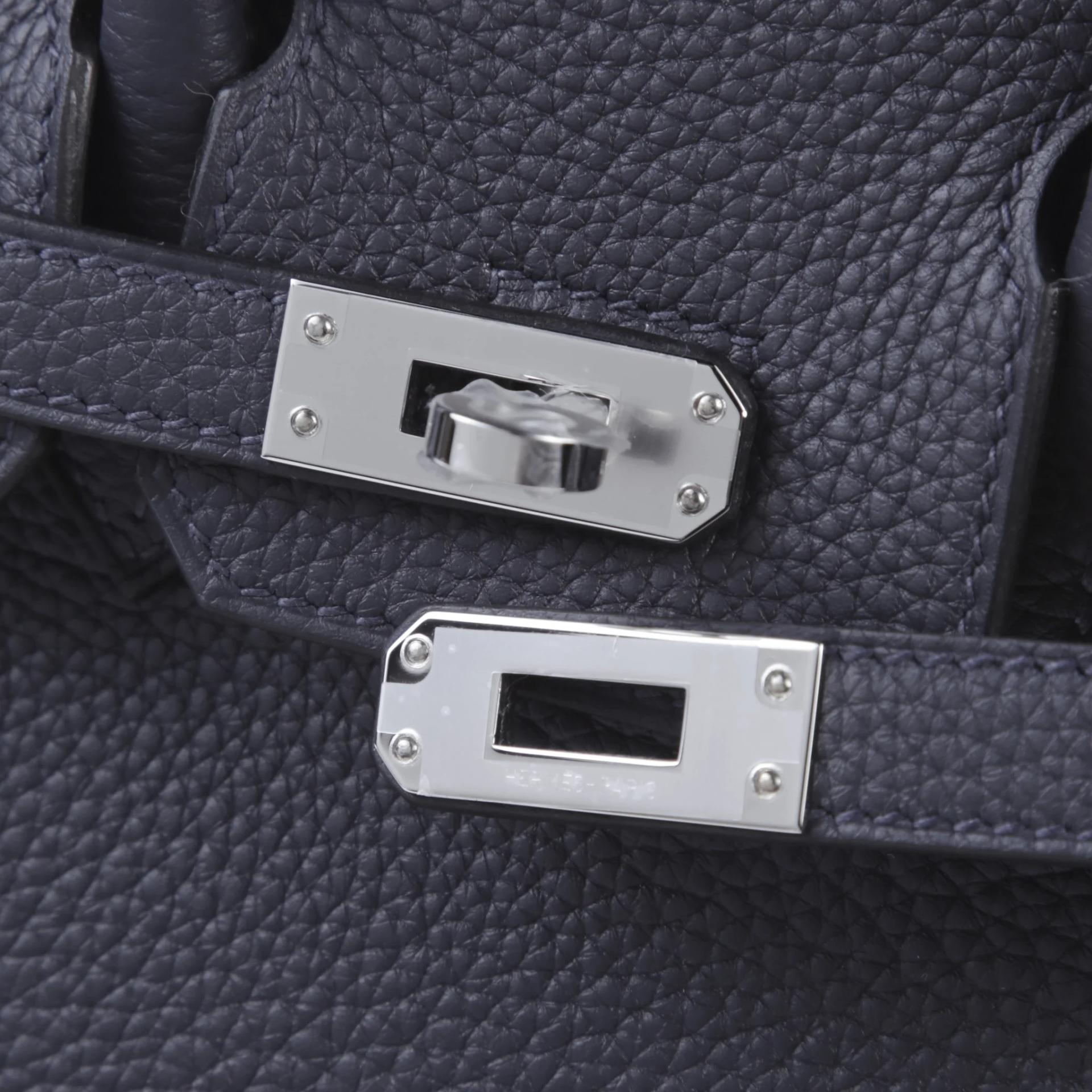 Brand New ( Rank N ) HERMÈS Birkin 25 Bleu Nuit (2Z) Togo Palladium hardware G (2026) - 8