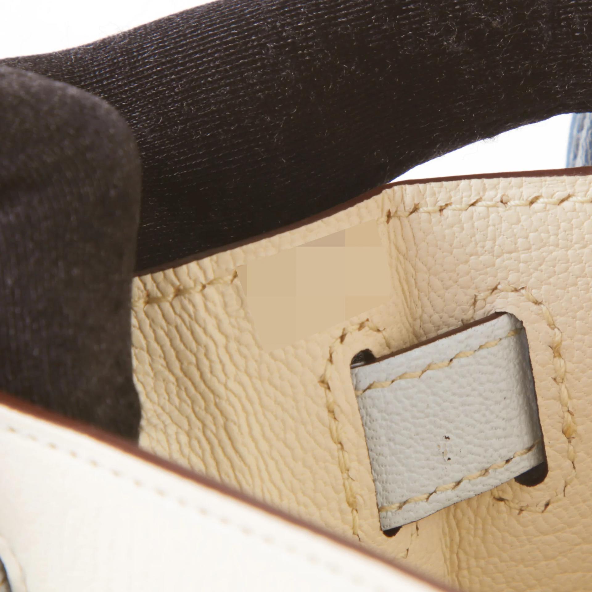 Unused ( Rank NS ) HERMÈS Special Order Kelly 28 Sellier HSS Nata (I2) Bleu Brume (T0) Chevre Permabrass hardware B (2023) - 13