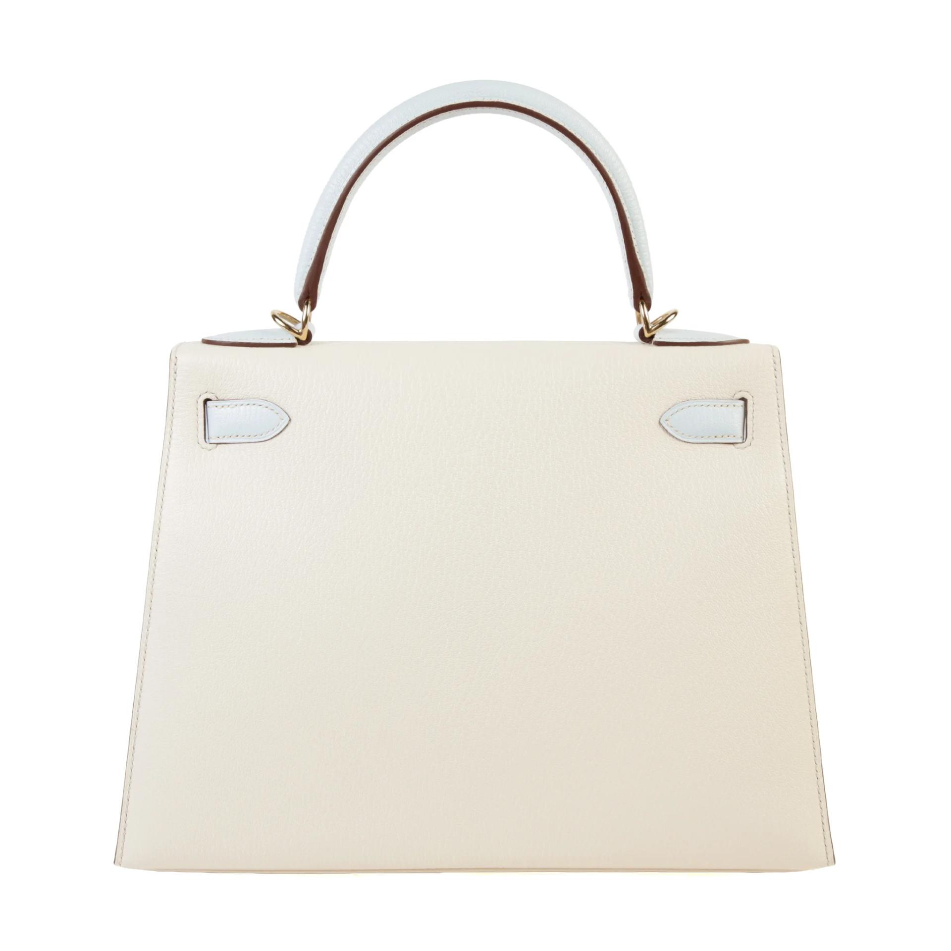 Unused ( Rank NS ) HERMÈS Special Order Kelly 28 Sellier HSS Nata (I2) Bleu Brume (T0) Chevre Permabrass hardware B (2023) - 2