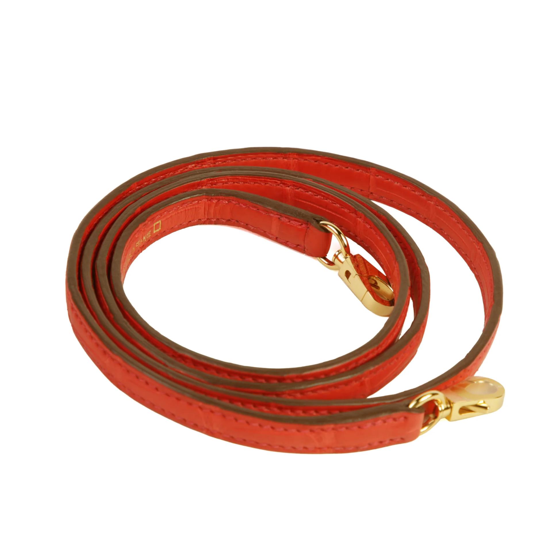 Unused ( Rank NS ) HERMÈS Mini Bolide 1923 Geranium (D5) Matte Alligator Gold hardware U (2022) - 12