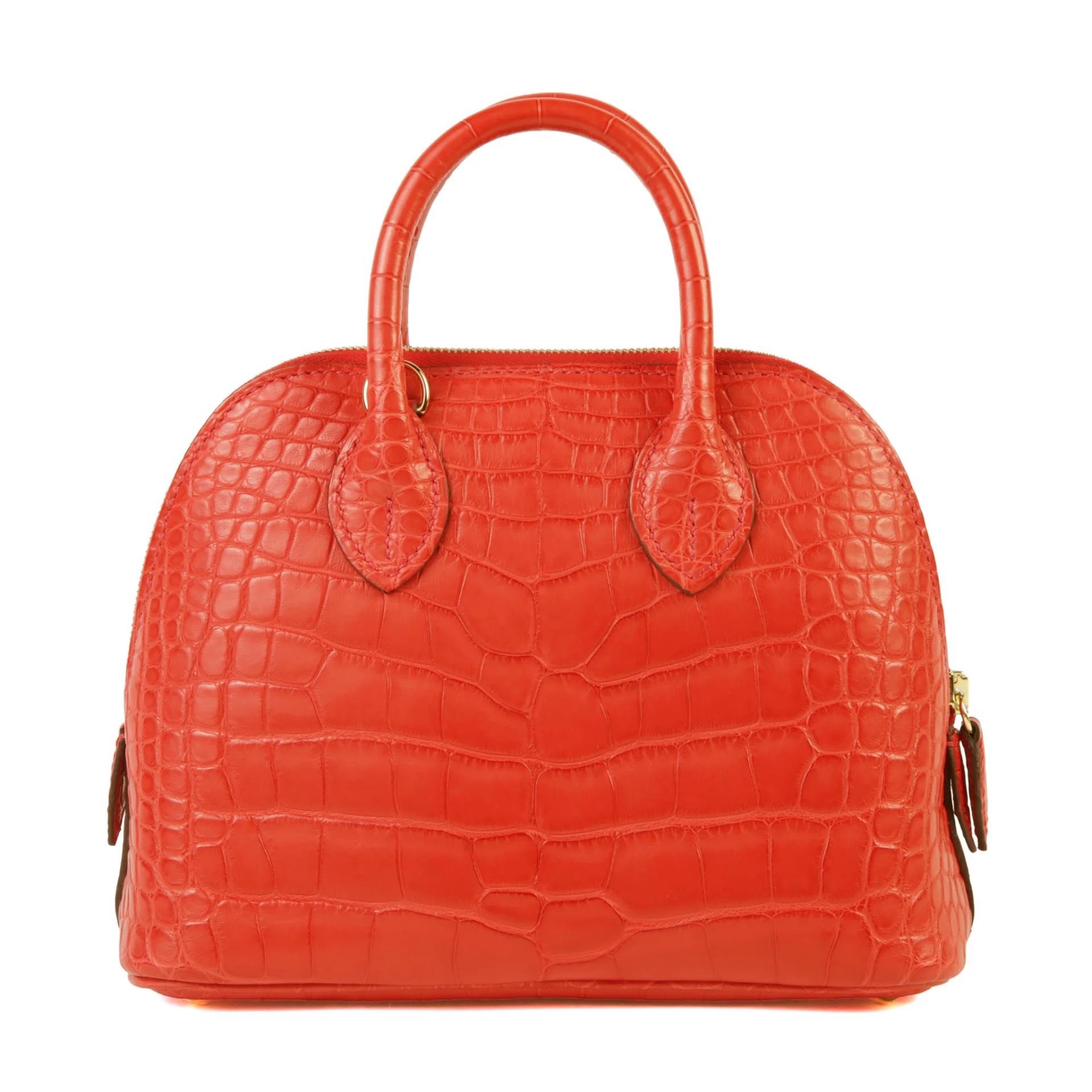 Unused ( Rank NS ) HERMÈS Mini Bolide 1923 Geranium (D5) Matte Alligator Gold hardware U (2022) - 2