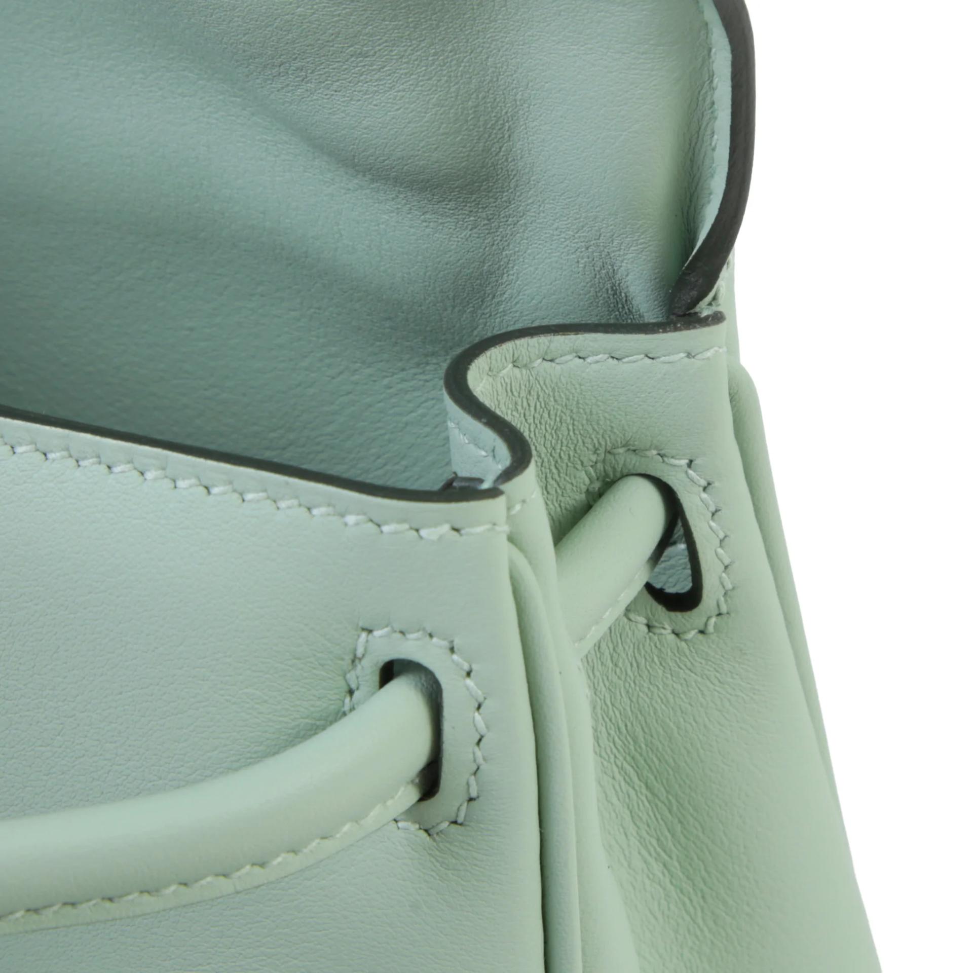 Brand New ( Rank N ) HERMÈS Kelly Doll Vert d’Eau (6U) Ciel (7G) Swift Palladium hardware G (2026) - 10