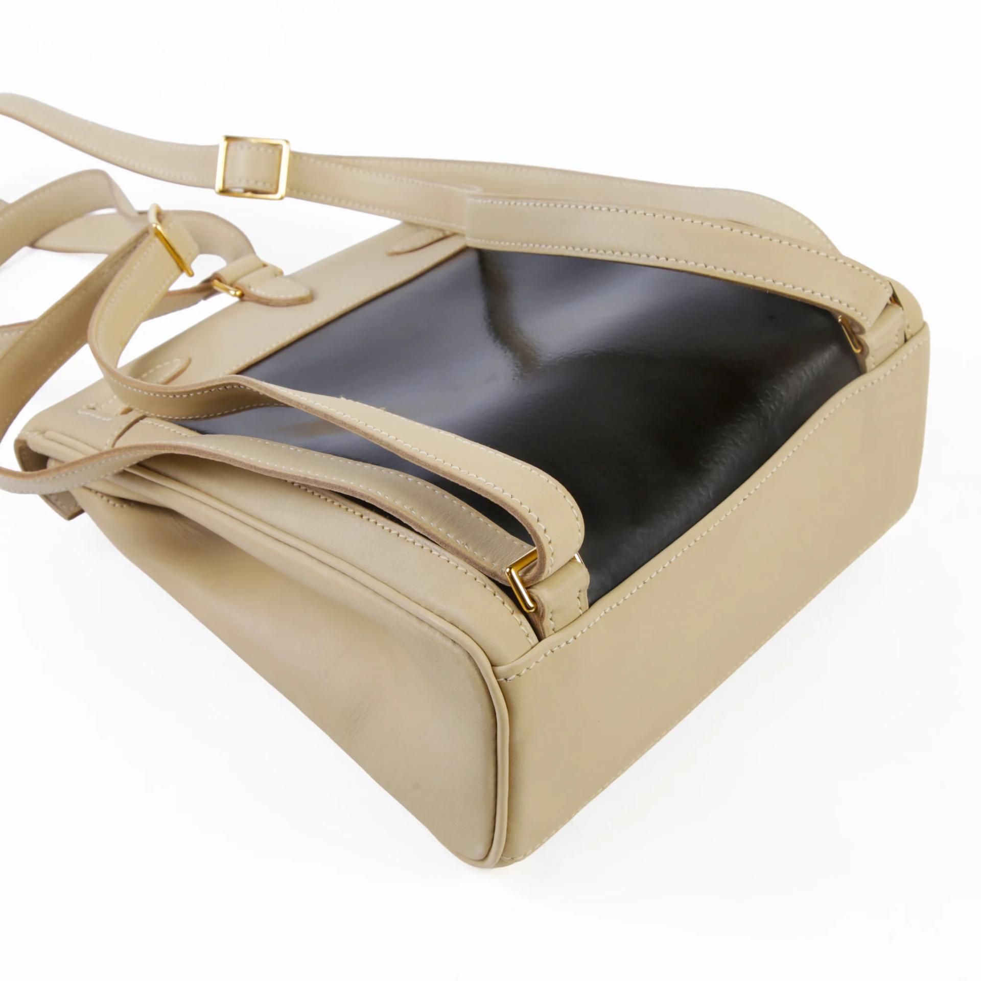 Very Good ( Rank A) HERMÈS Kelly Ado PM Beige Box-calf Amazonia Gold hardware Square E (2001) - 6