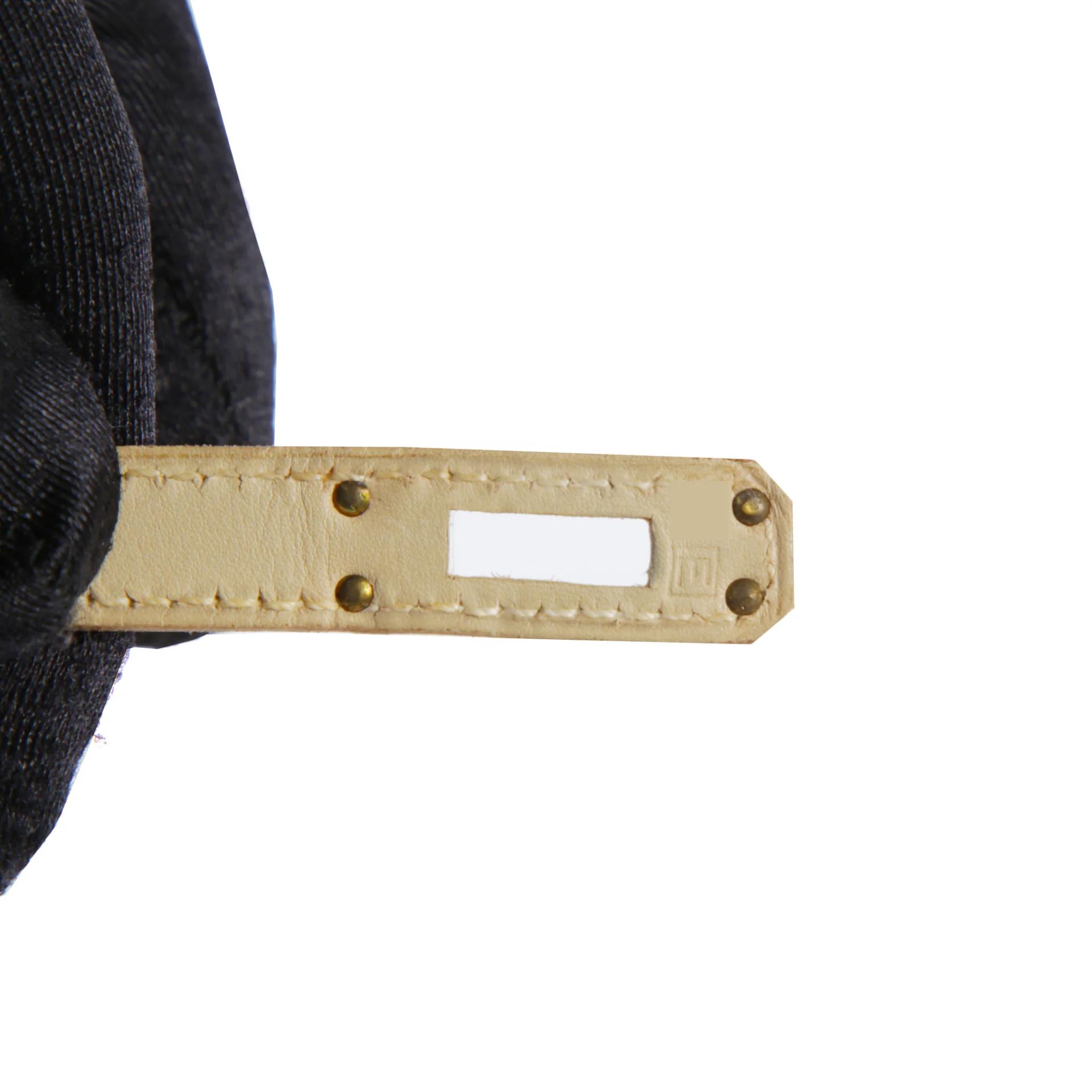 Very Good ( Rank A) HERMÈS Kelly Ado PM Beige Box-calf Amazonia Gold hardware Square E (2001) - 9