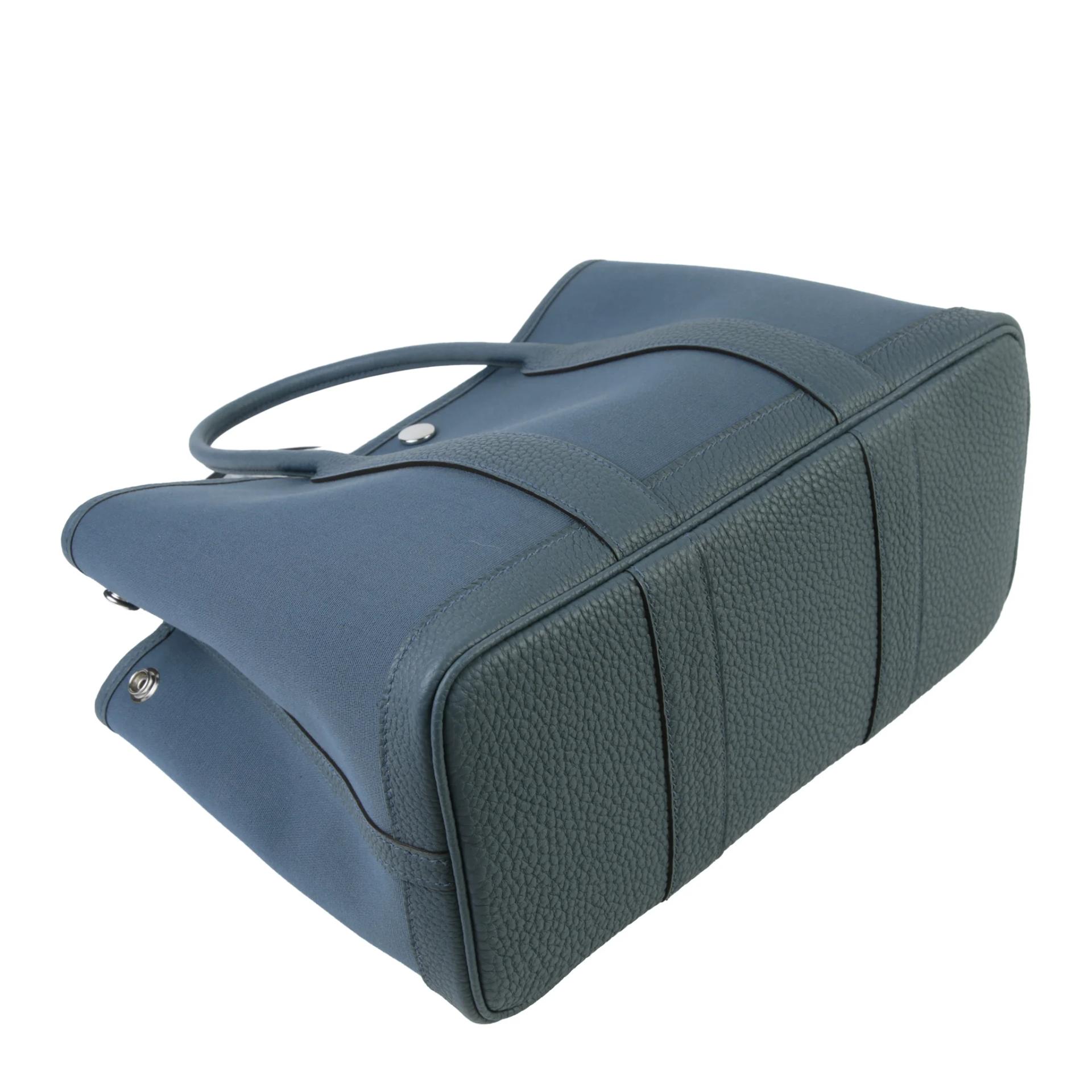 Brand New ( Rank N ) HERMÈS Garden Party TPM Bleu Tempete (N7) Negonda Toile H canvas Palladium hardware G (2026) - 6