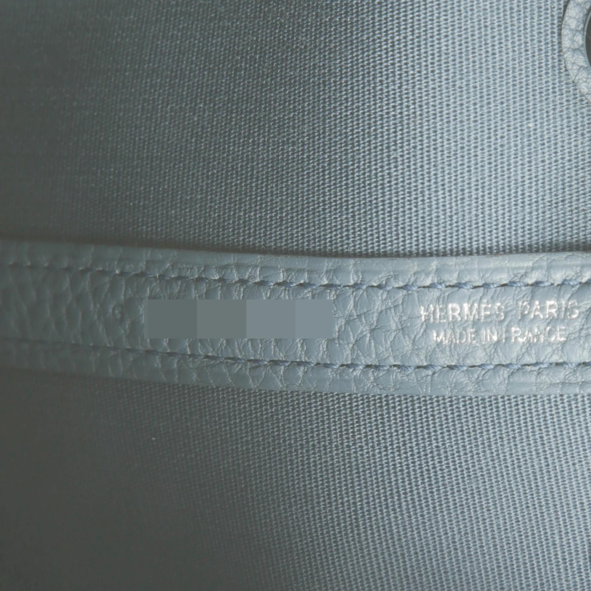 Brand New ( Rank N ) HERMÈS Garden Party TPM Bleu Tempete (N7) Negonda Toile H canvas Palladium hardware G (2026) - 11