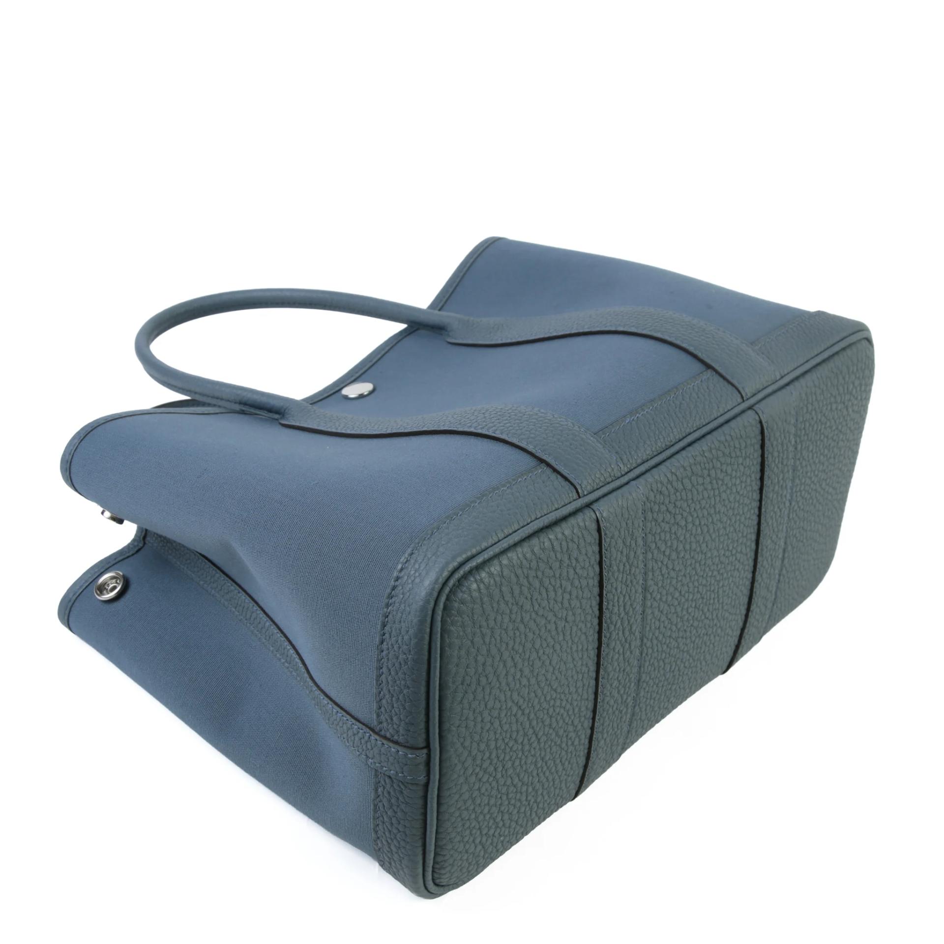 Brand New ( Rank N ) HERMÈS Garden Party TPM Bleu Tempete (N7) Negonda Toile H canvas Palladium hardware G (2026) - 4