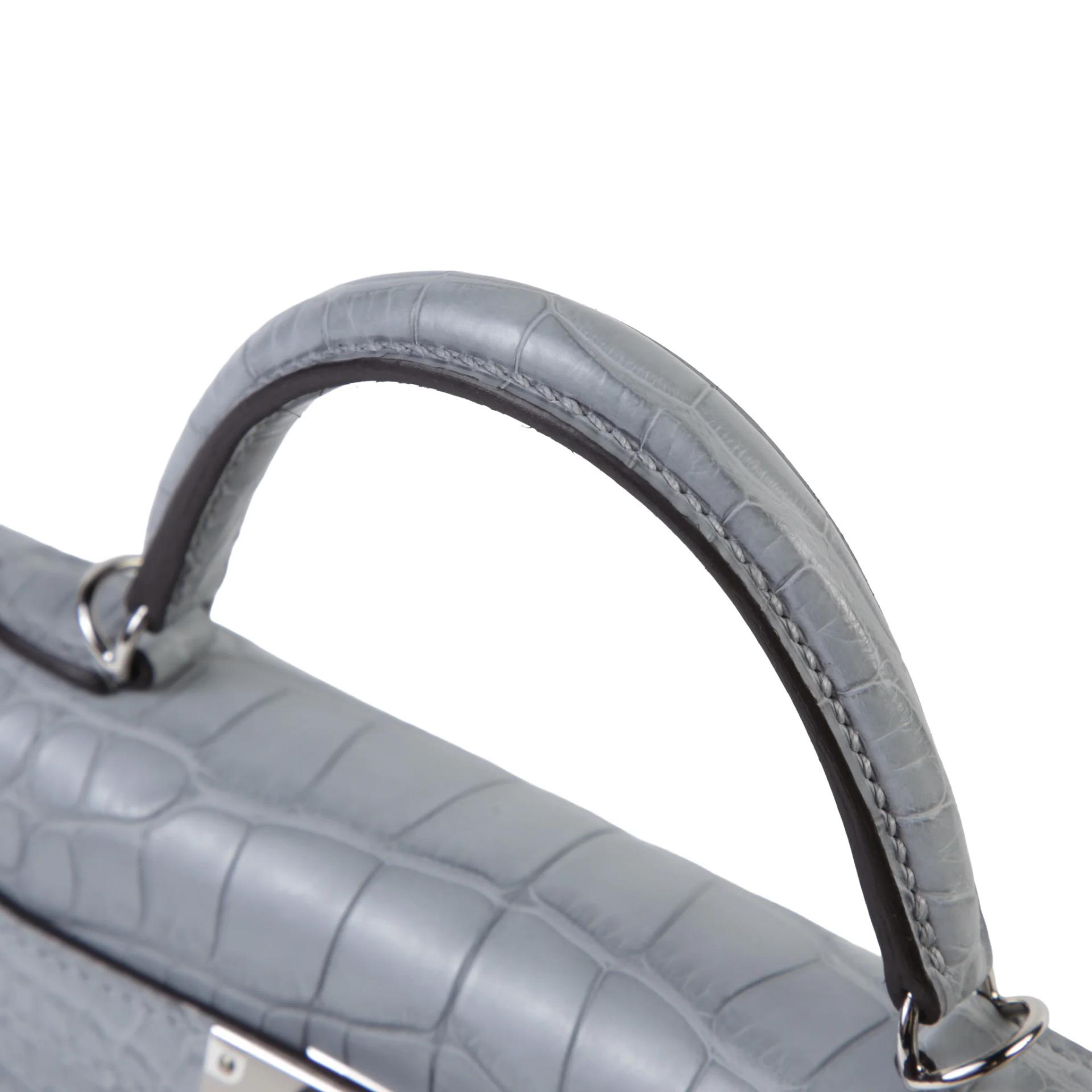 Brand New ( Rank N ) HERMÈS Mini Kelly II Gris Pantin (P0) Matte Alligator Palladium hardware G (2026) - 3