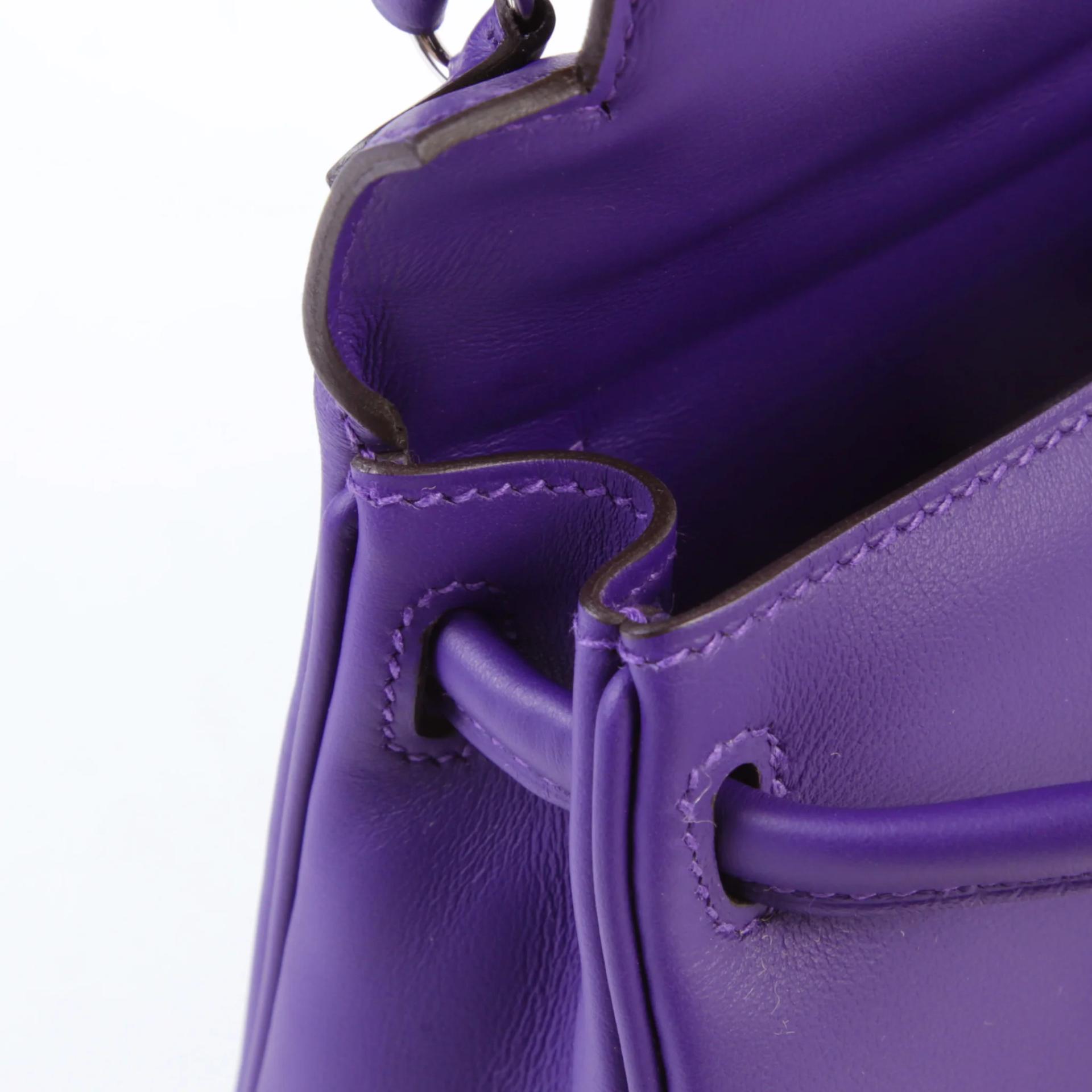 Brand New ( Rank N ) HERMÈS Limited Edition Kelly Doll Purple (X3) Swift Palladium hardware G (2026) - 10