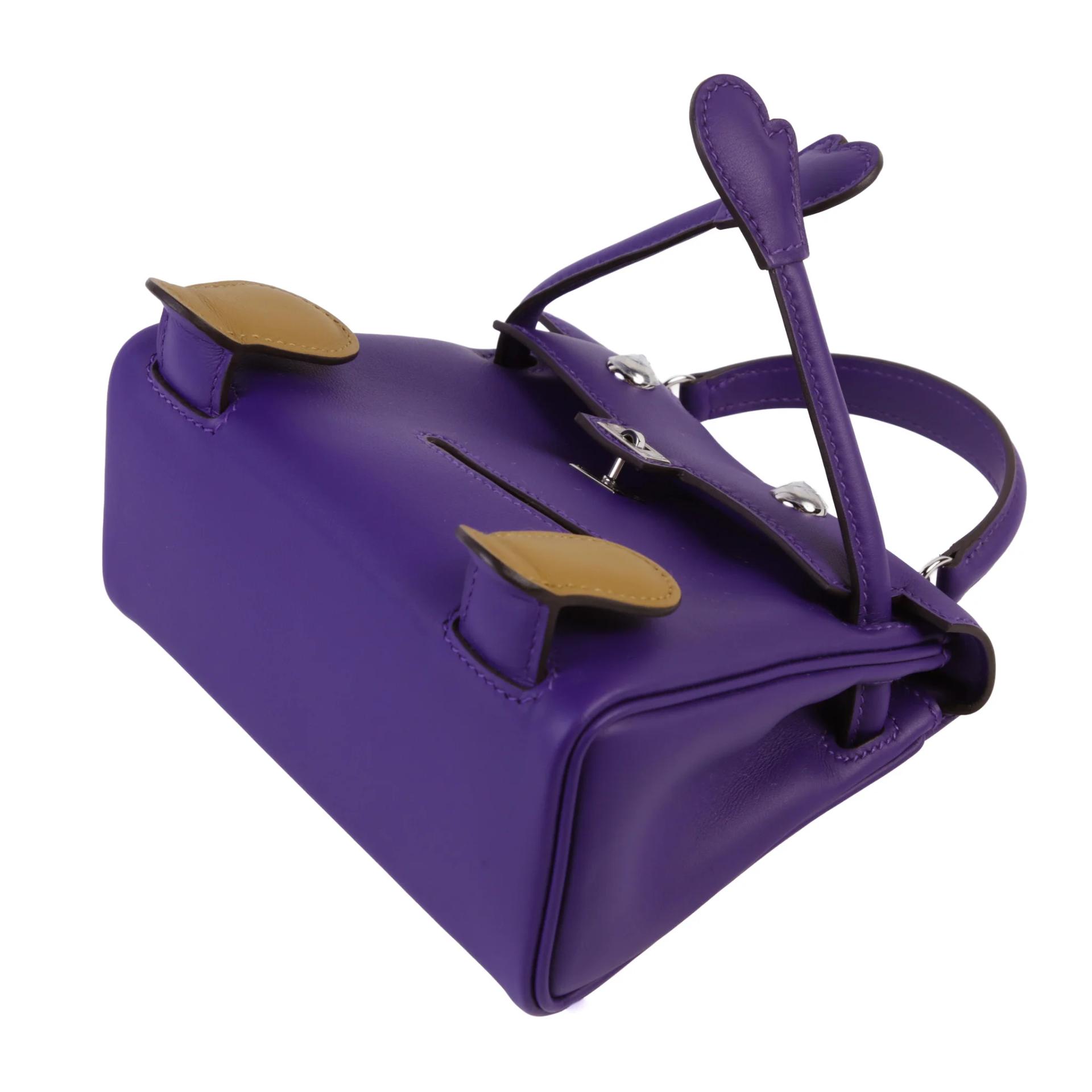Brand New ( Rank N ) HERMÈS Limited Edition Kelly Doll Purple (X3) Swift Palladium hardware G (2026) - 5