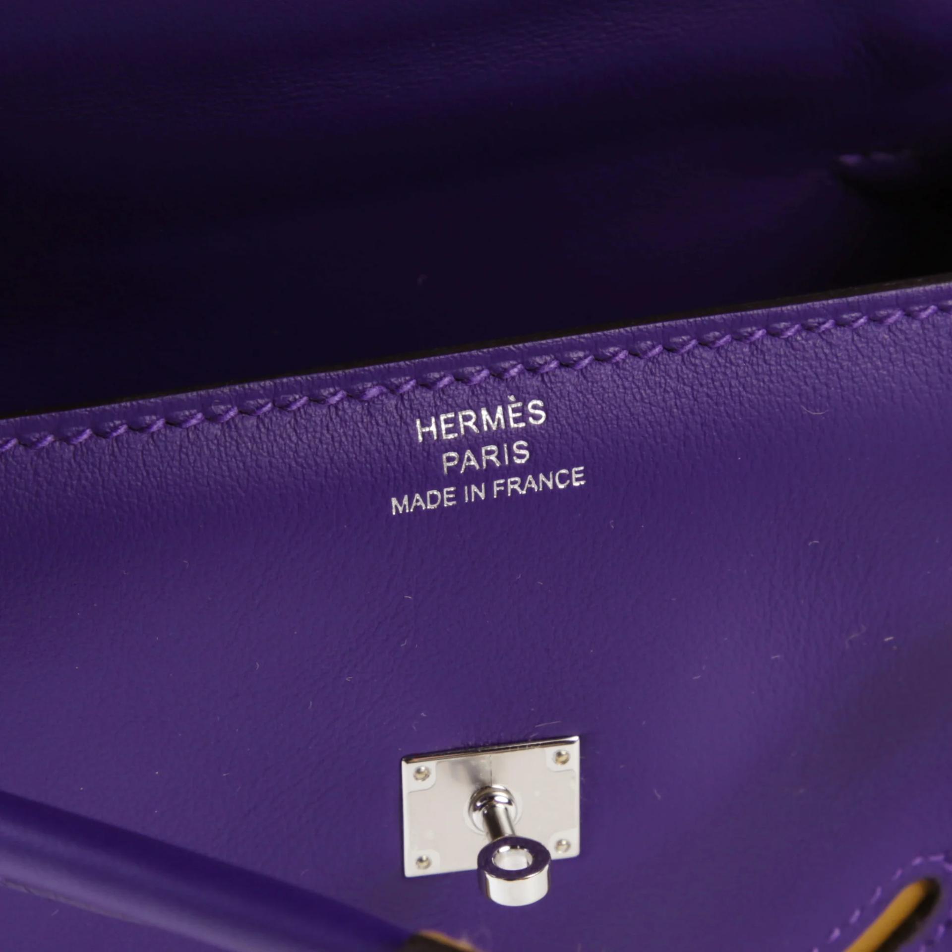 Brand New ( Rank N ) HERMÈS Limited Edition Kelly Doll Purple (X3) Swift Palladium hardware G (2026) - 8