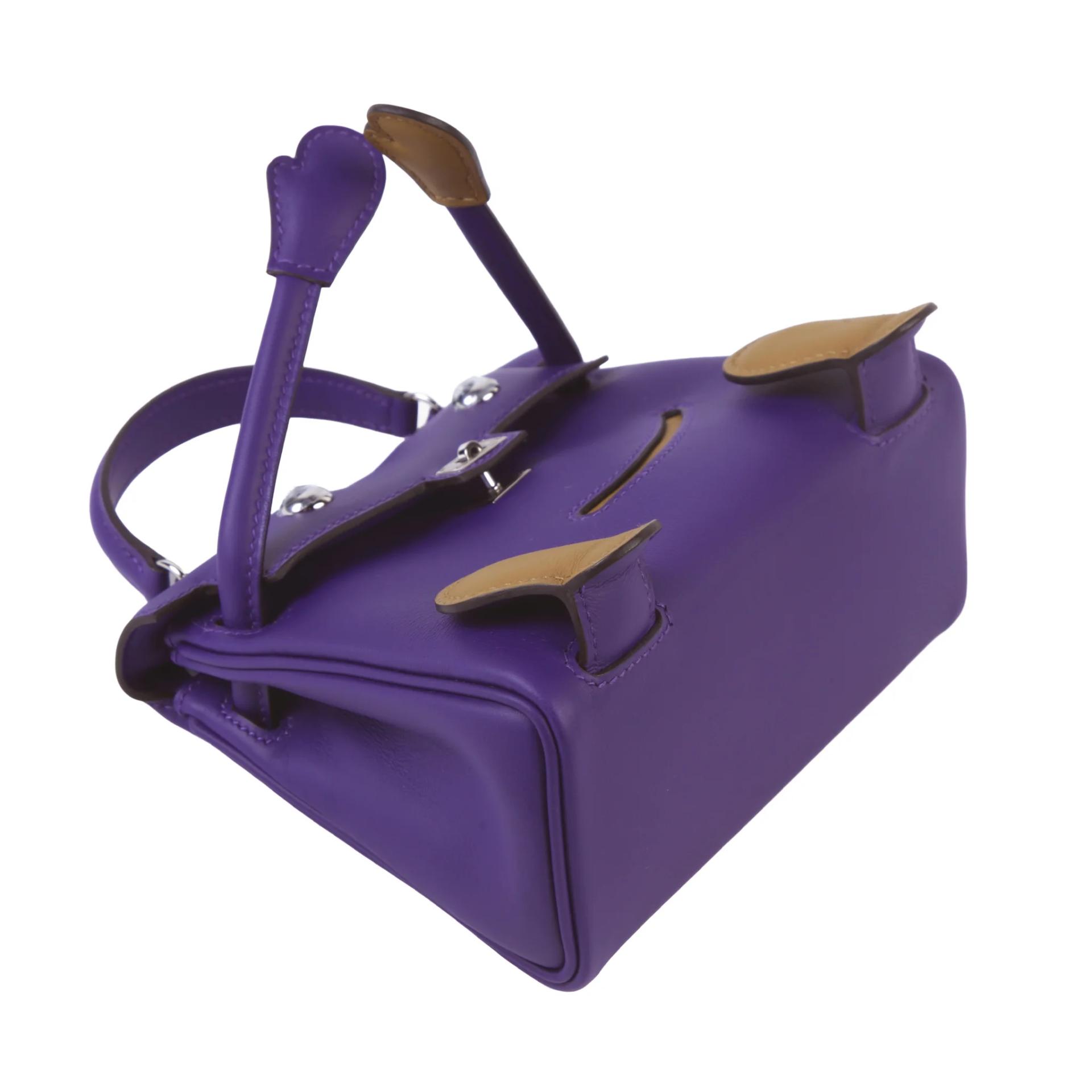 Brand New ( Rank N ) HERMÈS Limited Edition Kelly Doll Purple (X3) Swift Palladium hardware G (2026) - 4