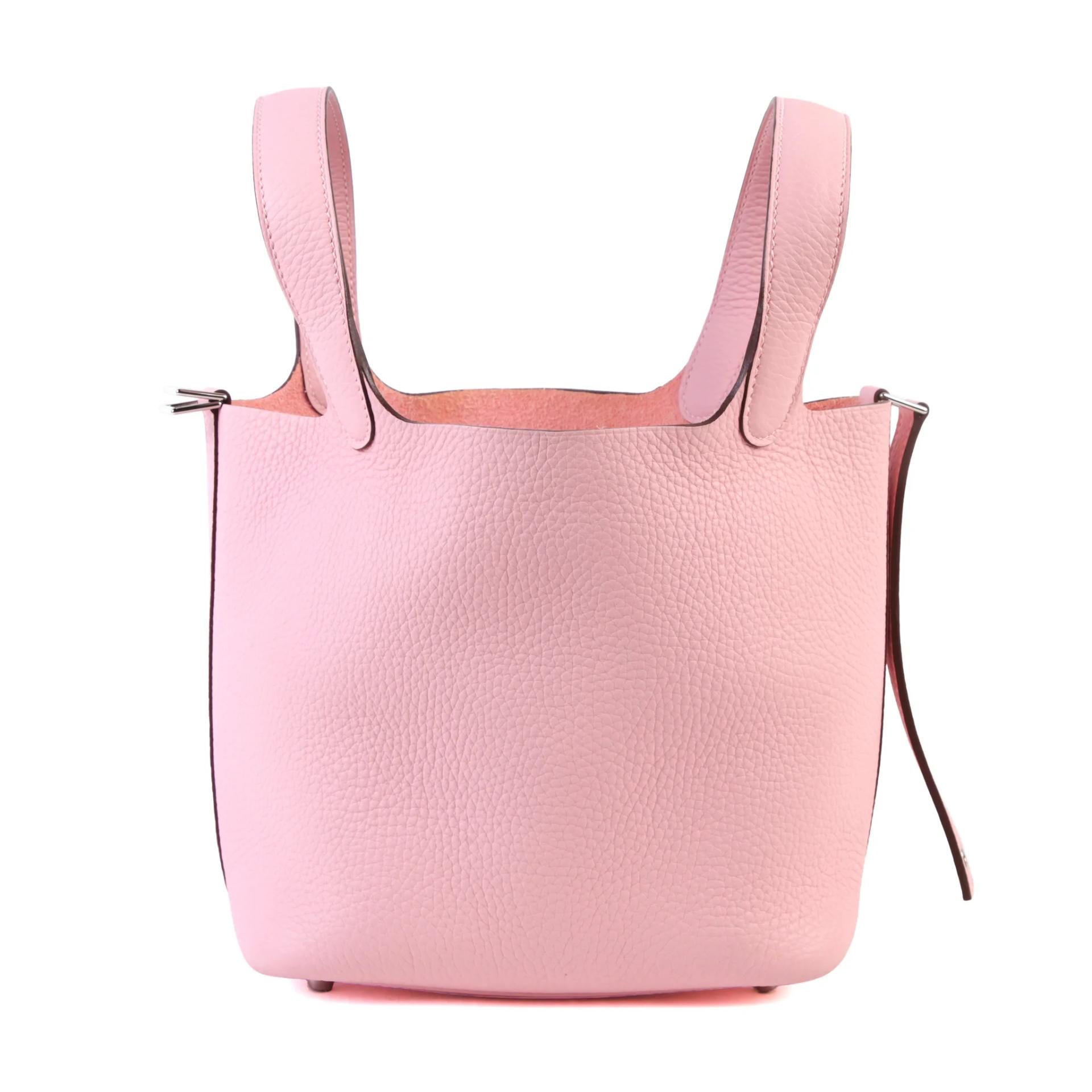 Very Good ( Rank A) HERMÈS Picotin Lock PM Rose Sakura (3Q) Clemence Palladium hardware W (2024) - 4