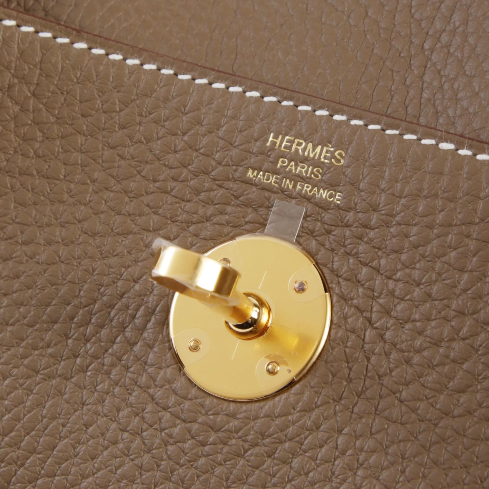 Brand New ( Rank N ) HERMÈS Lindy 26 Etoupe (18) Clemence Gold hardware G (2026) - 8