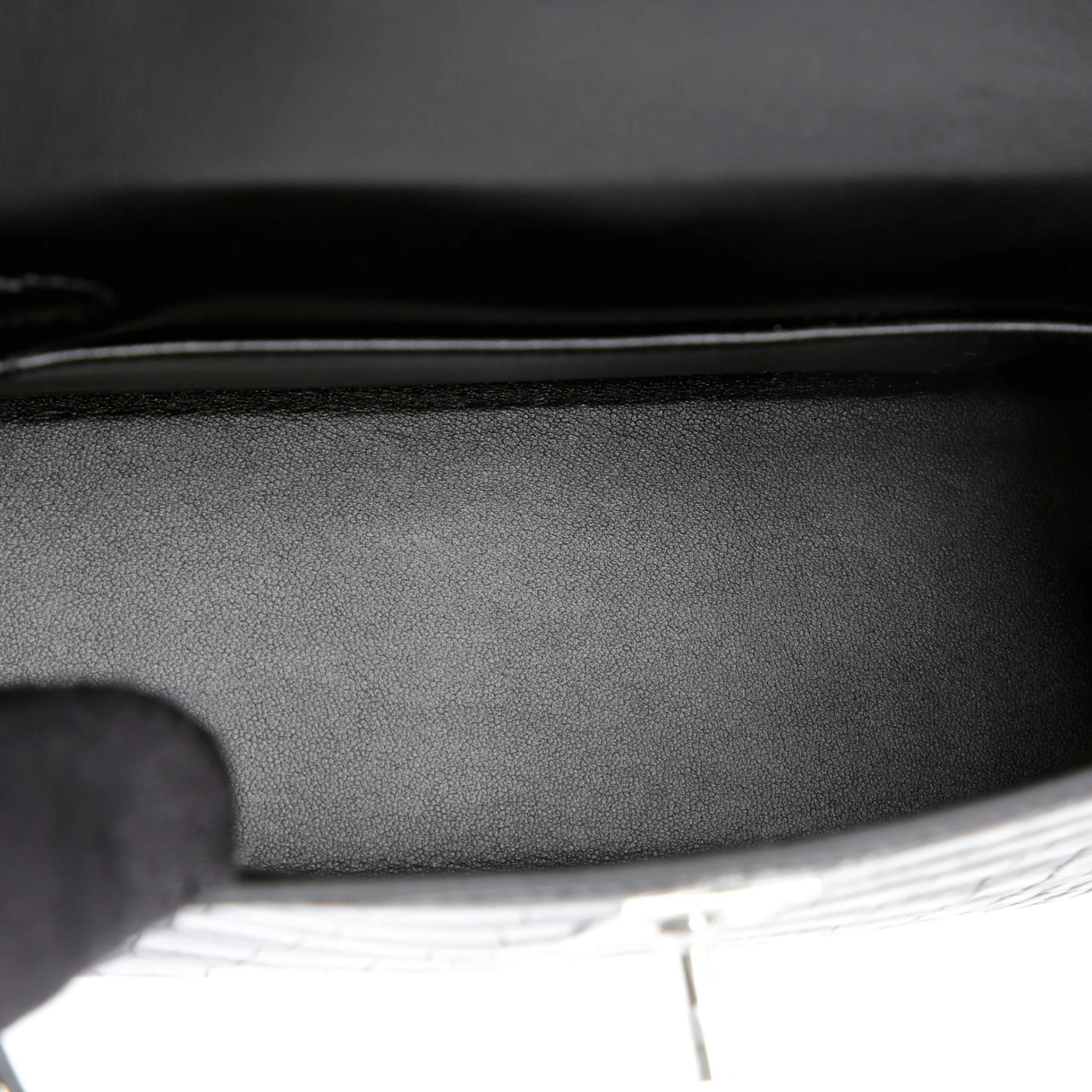 Brand New ( Rank N ) HERMÈS Mini Kelly II Noir (89) Matte Alligator Palladium hardware G (2026) - 10