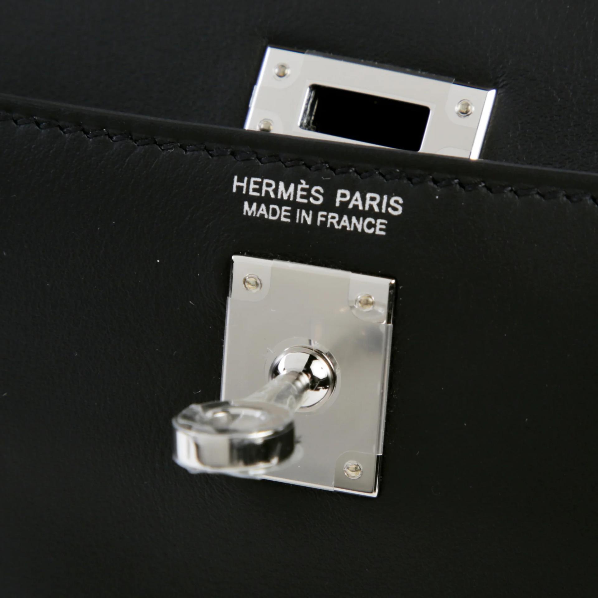 Brand New ( Rank N ) HERMÈS Kelly Danse Noir (89) Swift Palladium hardware G (2026) - 8