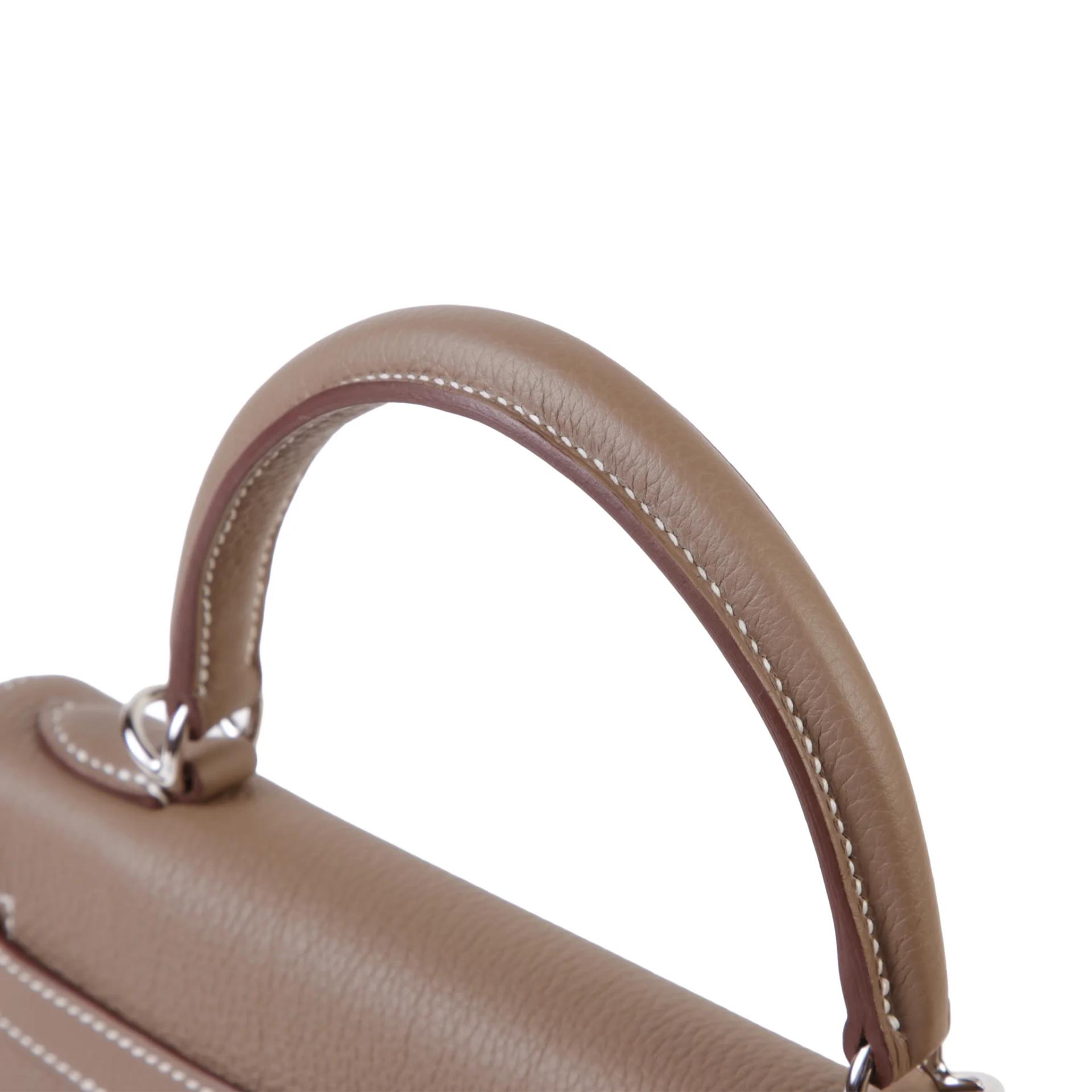 Brand New ( Rank N ) HERMÈS Kelly 25 Etoupe (18) Togo Palladium hardware G (2026) - 3
