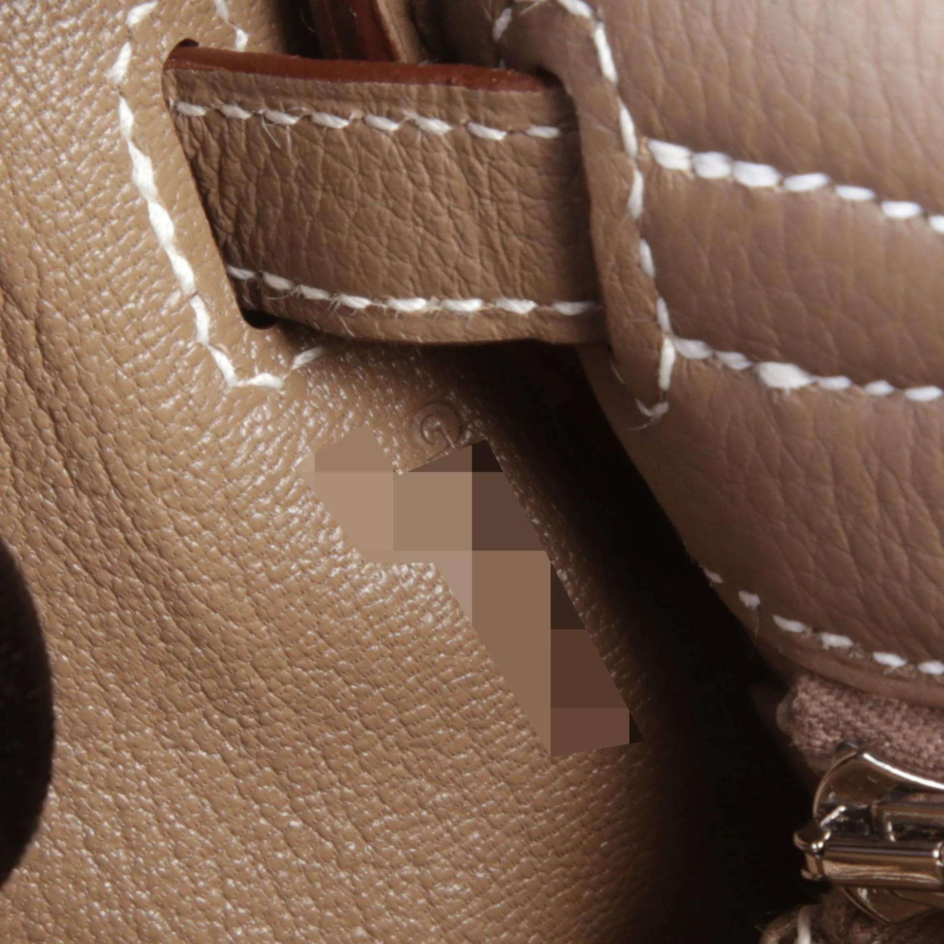 Brand New ( Rank N ) HERMÈS Kelly 25 Etoupe (18) Togo Palladium hardware G (2026) - 13