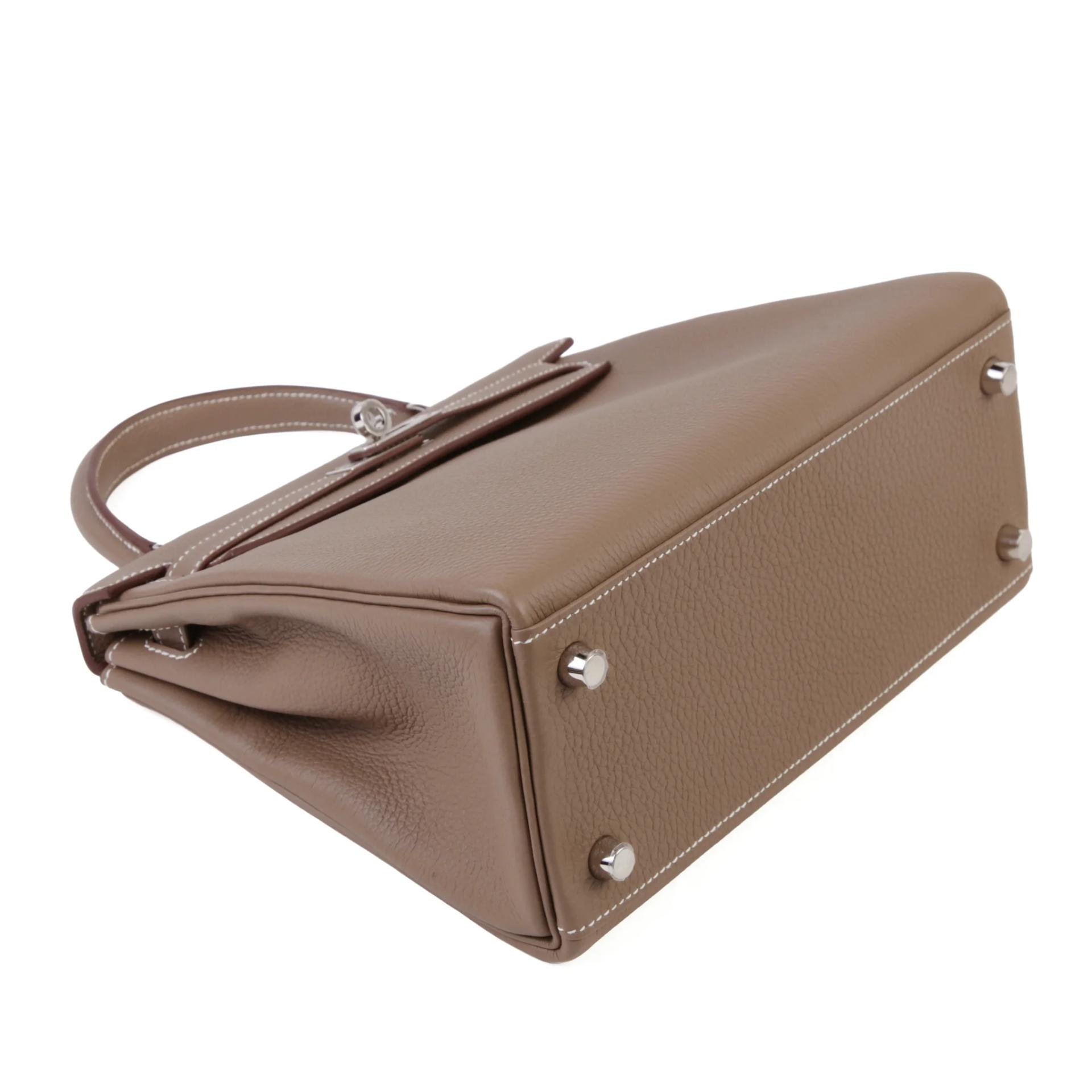 Brand New ( Rank N ) HERMÈS Kelly 25 Etoupe (18) Togo Palladium hardware G (2026) - 4