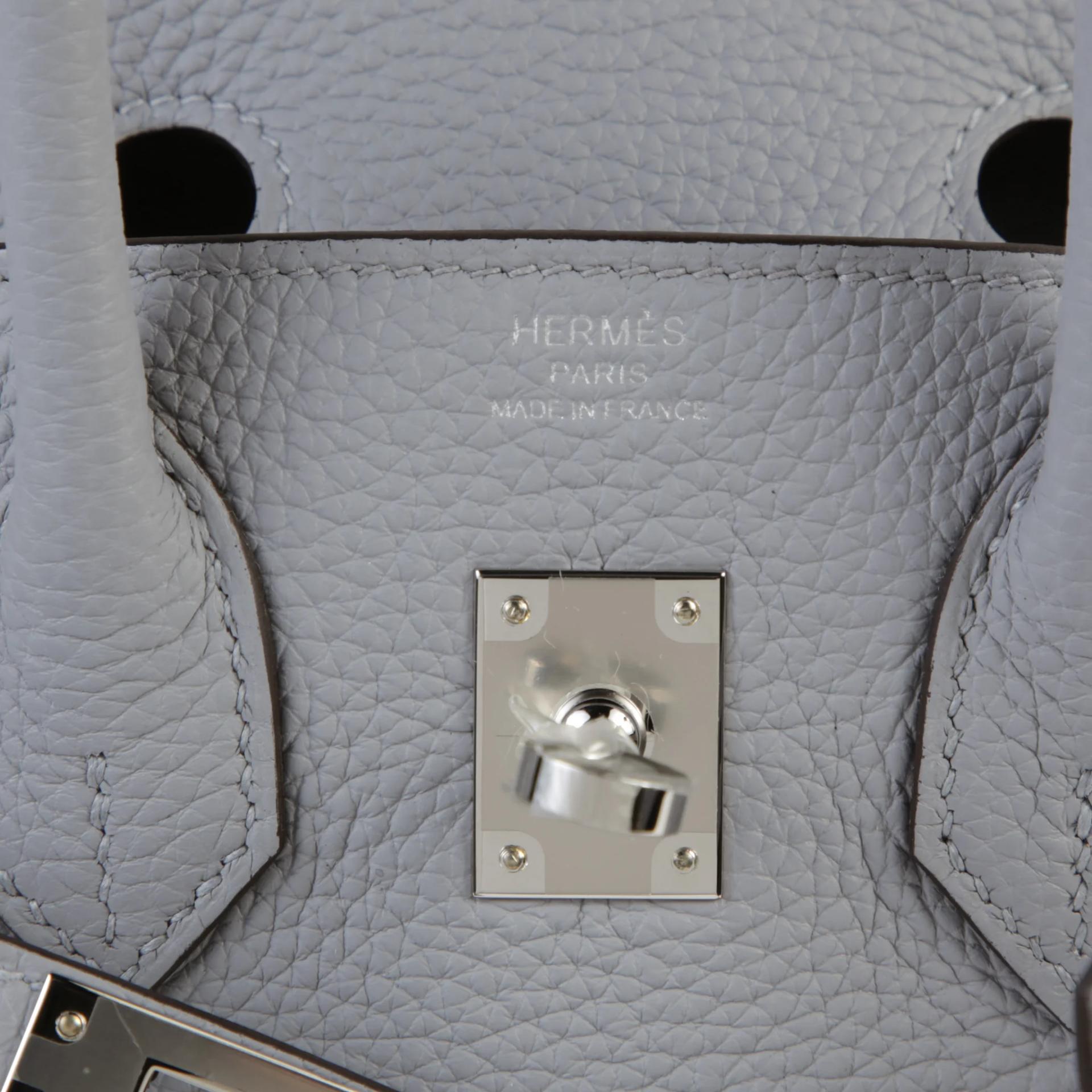 Brand New ( Rank N ) HERMÈS Birkin 25 Gris Pantin (P0) Togo Palladium hardware G (2026) - 9