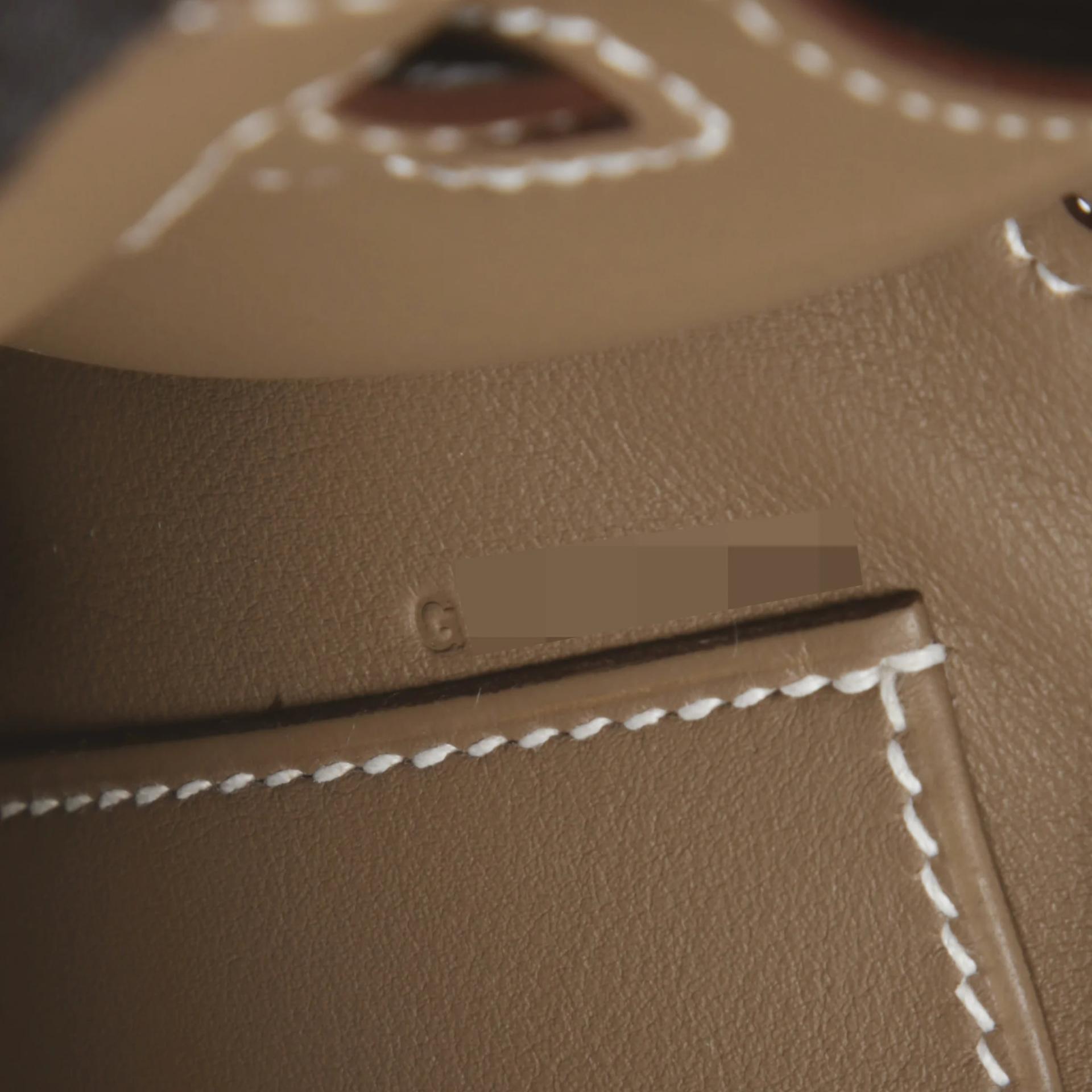 Brand New ( Rank N ) HERMÈS Kelly Pochette Etoupe (18) Swift Palladium hardware G (2026) - 14