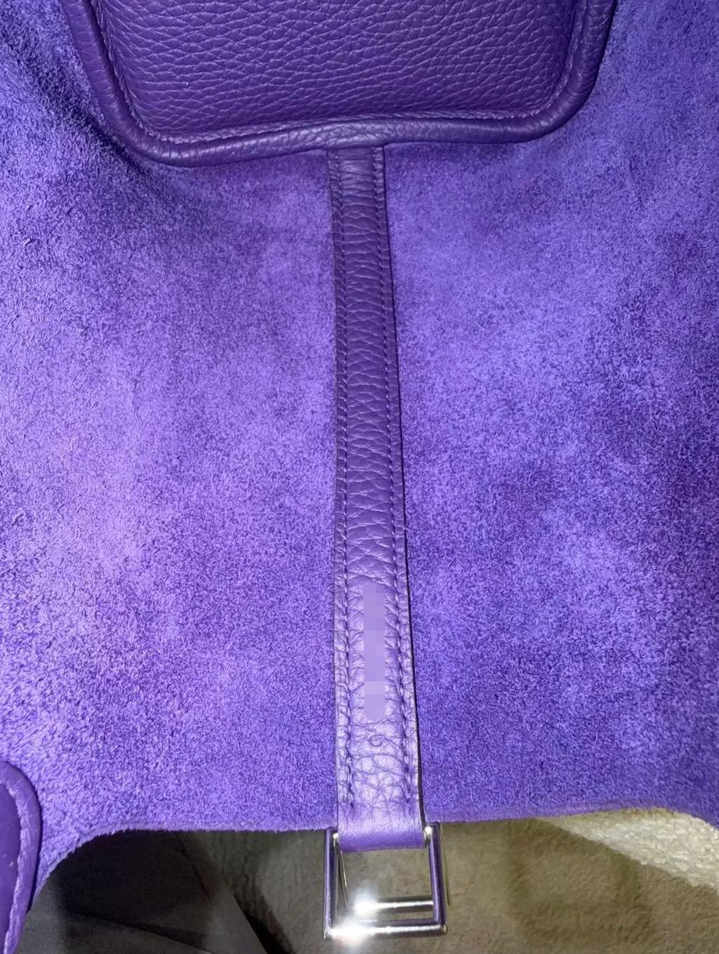 Brand New ( Rank N ) HERMÈS Picotin Lock PM Purple (X3) Clemence Palladium hardware G (2026) - 18