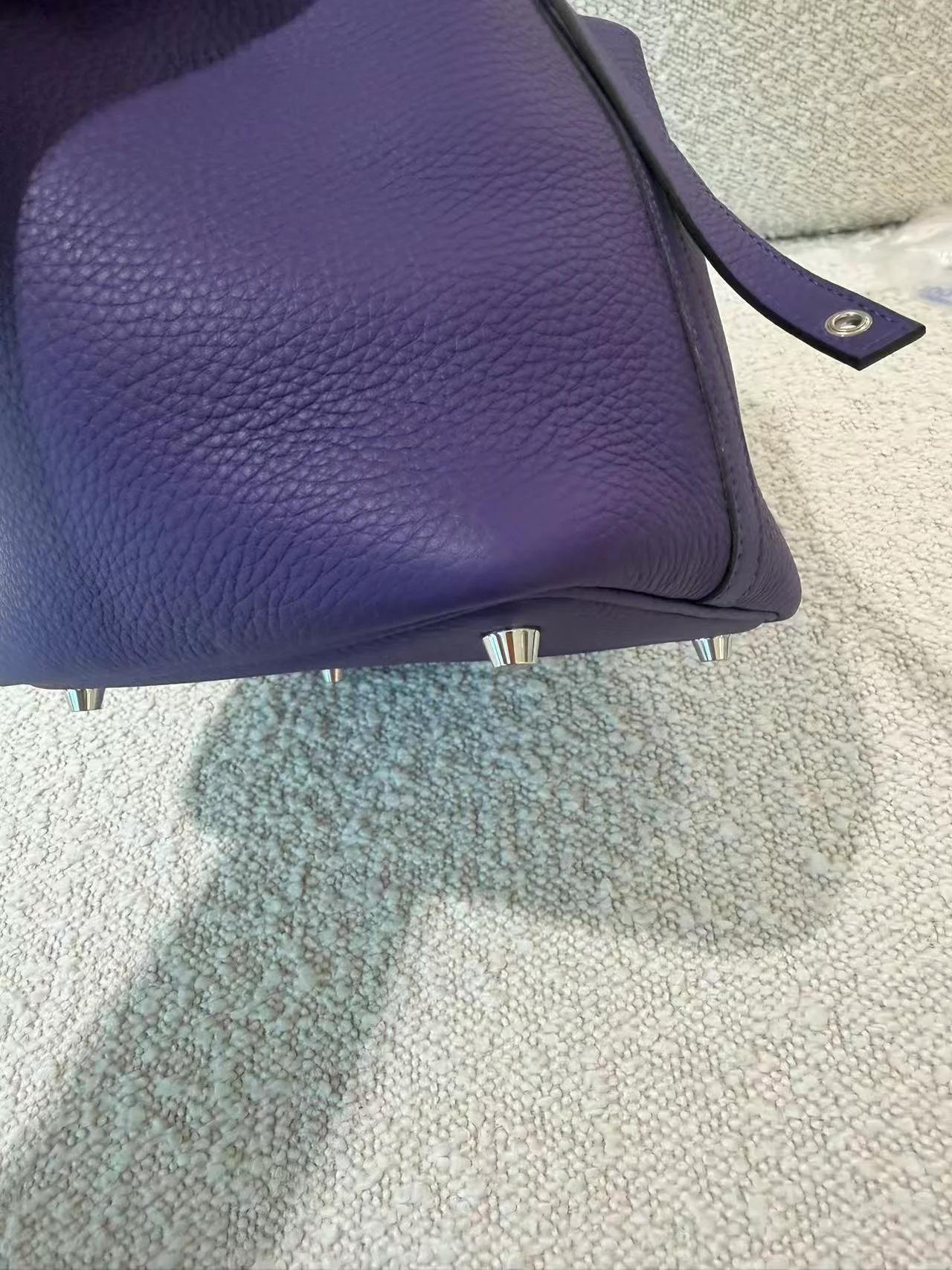Brand New ( Rank N ) HERMÈS Picotin Lock PM Purple (X3) Clemence Palladium hardware G (2026) - 13