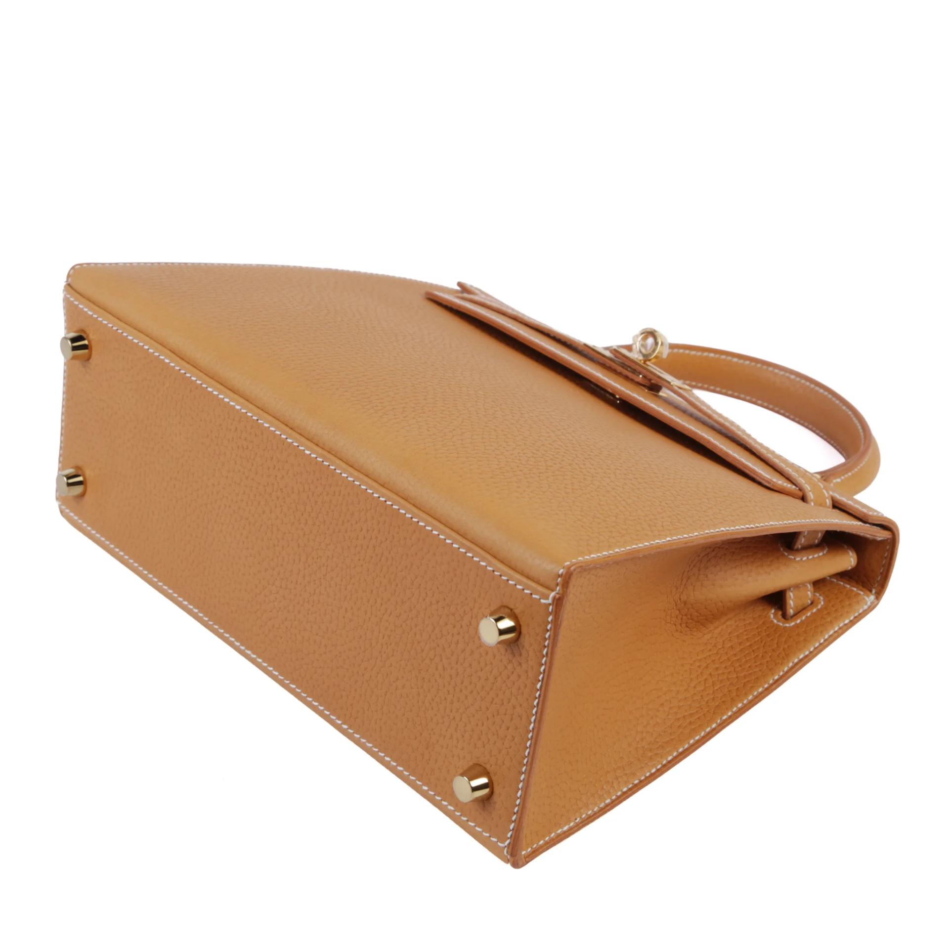 Unused ( Rank NS ) HERMÈS Kelly 25 Sellier Natural Sable (21) Vache Gold hardware G (2026) - 5