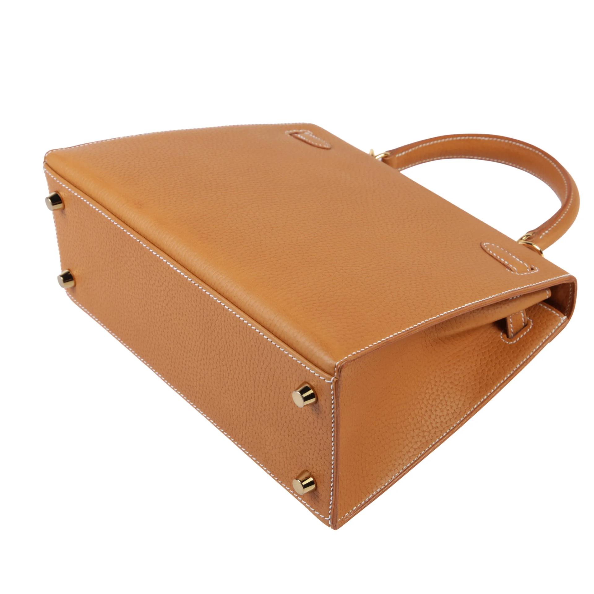 Unused ( Rank NS ) HERMÈS Kelly 25 Sellier Natural Sable (21) Vache Gold hardware G (2026) - 7