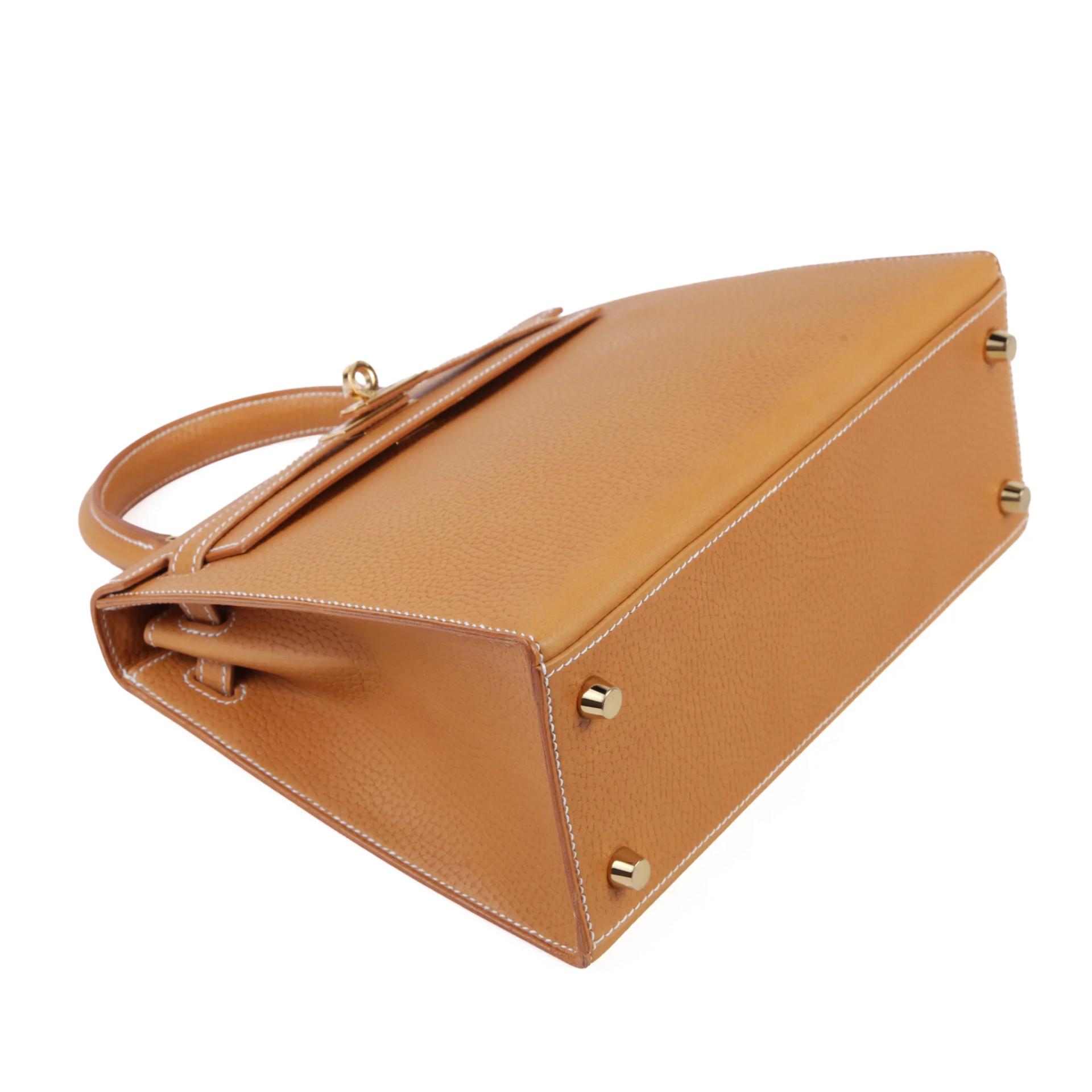 Unused ( Rank NS ) HERMÈS Kelly 25 Sellier Natural Sable (21) Vache Gold hardware G (2026) - 4