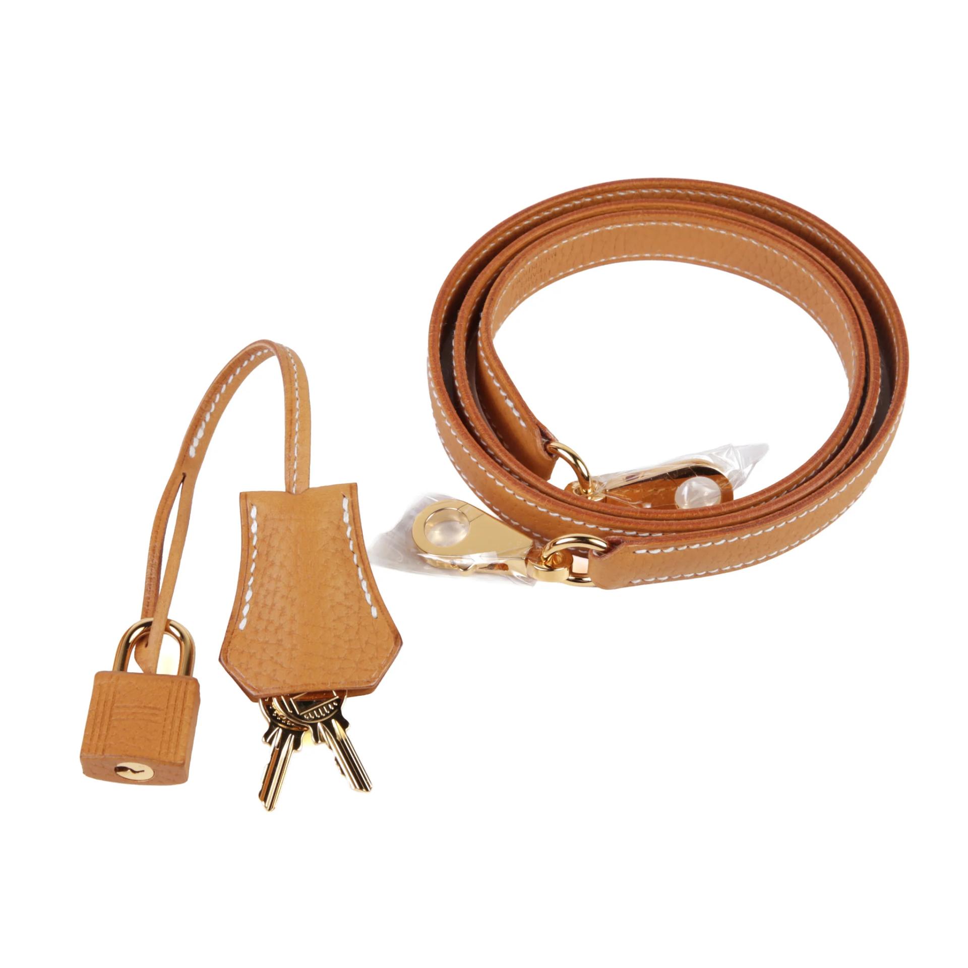 Unused ( Rank NS ) HERMÈS Kelly 25 Sellier Natural Sable (21) Vache Gold hardware G (2026) - 14