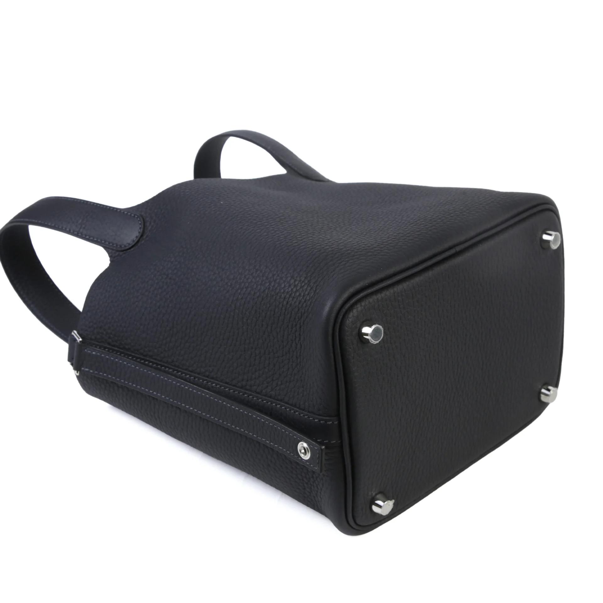 Brand New ( Rank N ) HERMÈS Picotin Lock PM Caban (3Y) Clemence Palladium hardware K (2025) - 8