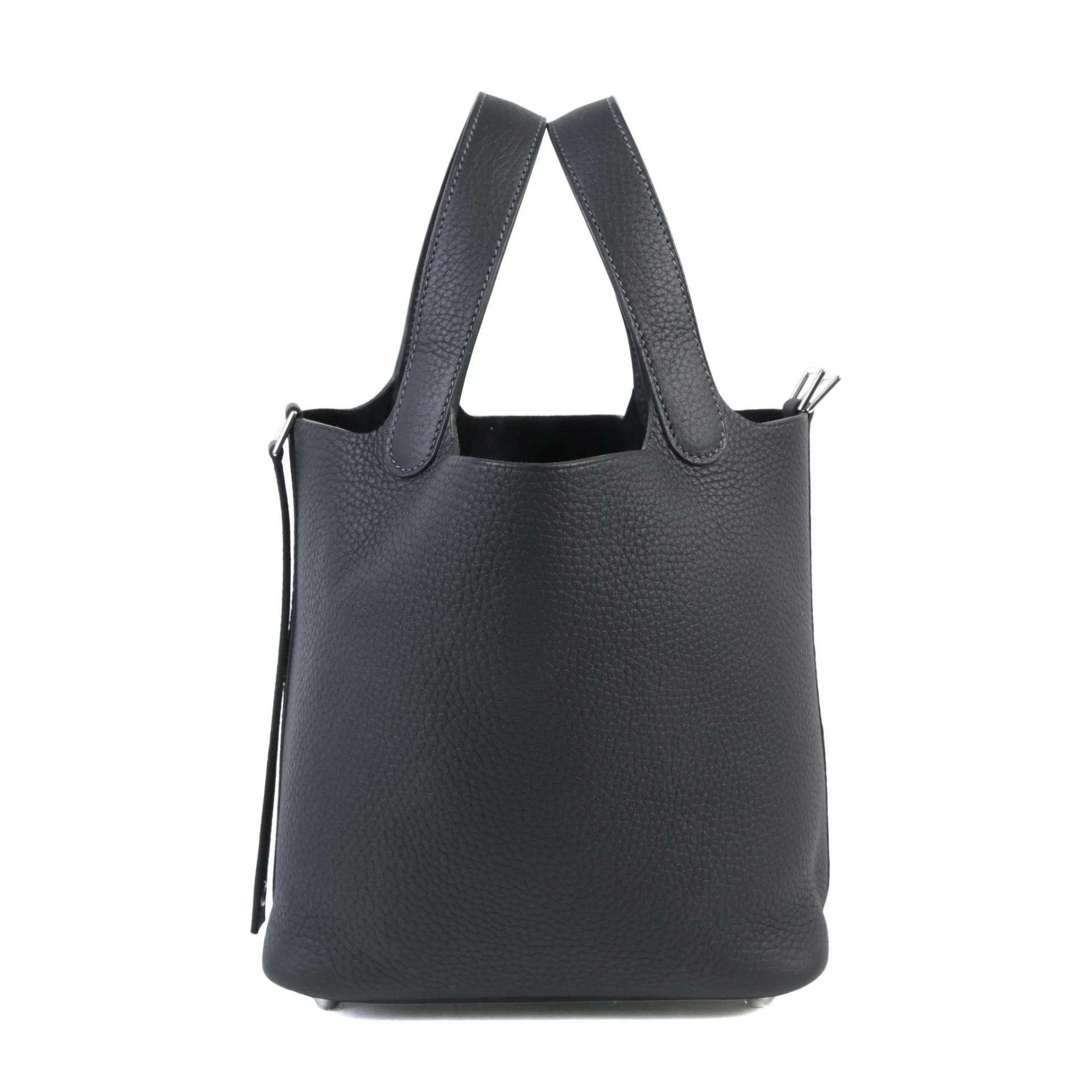 Brand New ( Rank N ) HERMÈS Picotin Lock PM Caban (3Y) Clemence Palladium hardware K (2025) - 5