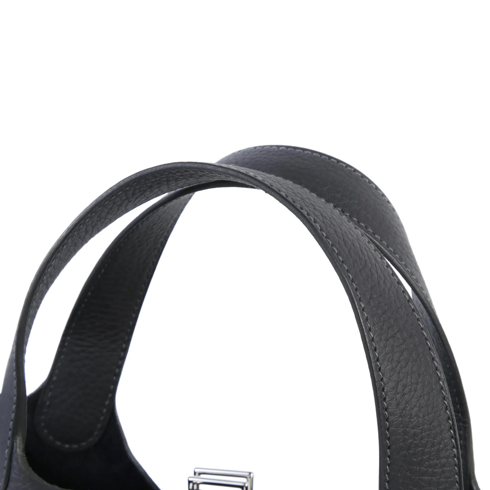 Brand New ( Rank N ) HERMÈS Picotin Lock PM Caban (3Y) Clemence Palladium hardware K (2025) - 3