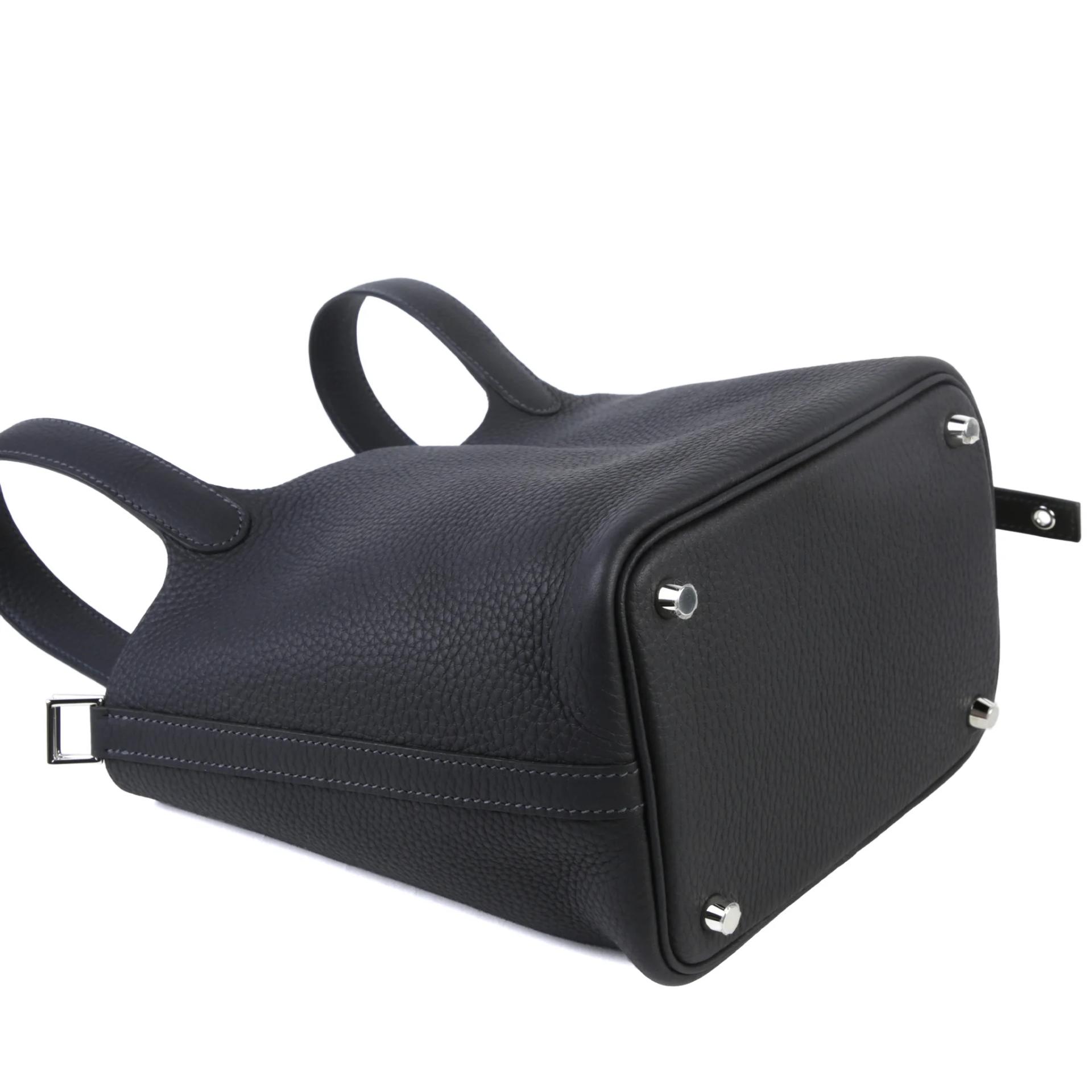 Brand New ( Rank N ) HERMÈS Picotin Lock PM Caban (3Y) Clemence Palladium hardware K (2025) - 7