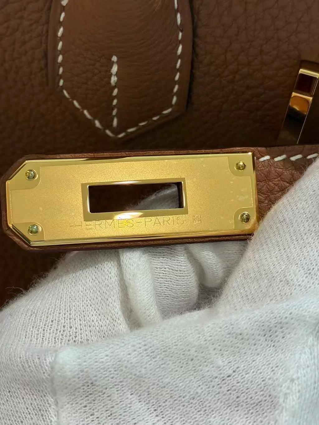 Unused ( Rank NS ) HERMÈS Birkin 30 Gold (37) Togo Gold hardware W (2024) - 18